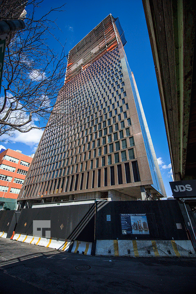 Southern side of the south tower