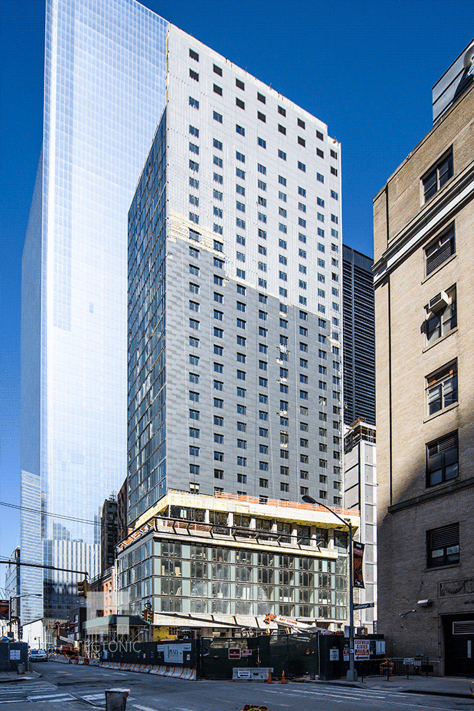Looking northeast along Greenwich Street