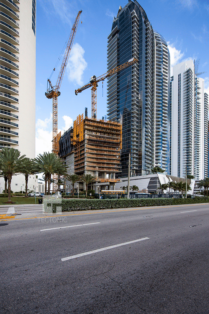 Viewed from the northwest along Collins Avenue