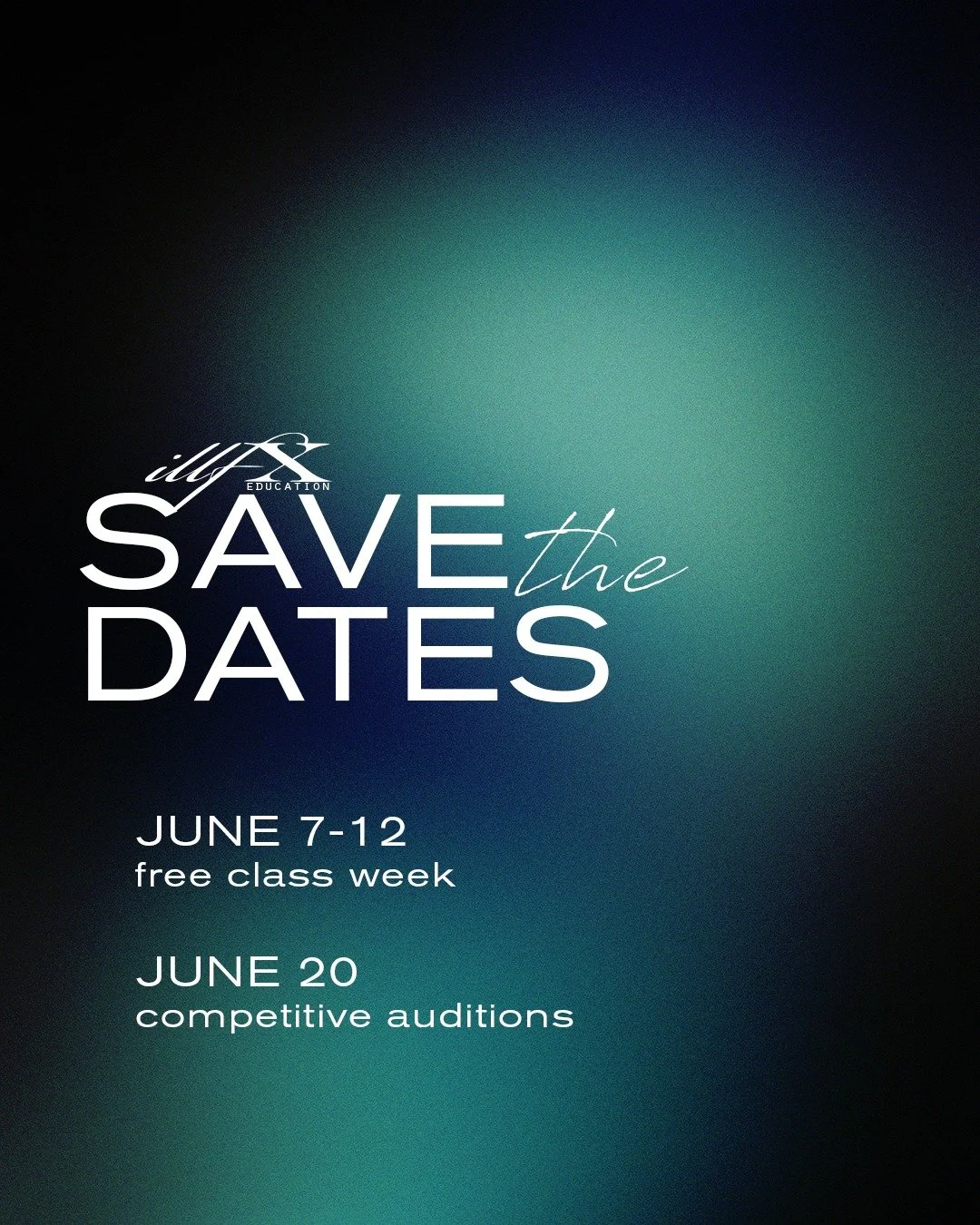 .: SAVE THE DATES
Audition &amp; Free Class Week Schedule coming soon!

Don't miss it! 
Sign-up for our newsletter to stay in the loop! [link in bio]

#yycdancestudio #classesincalgary #illfxeducation