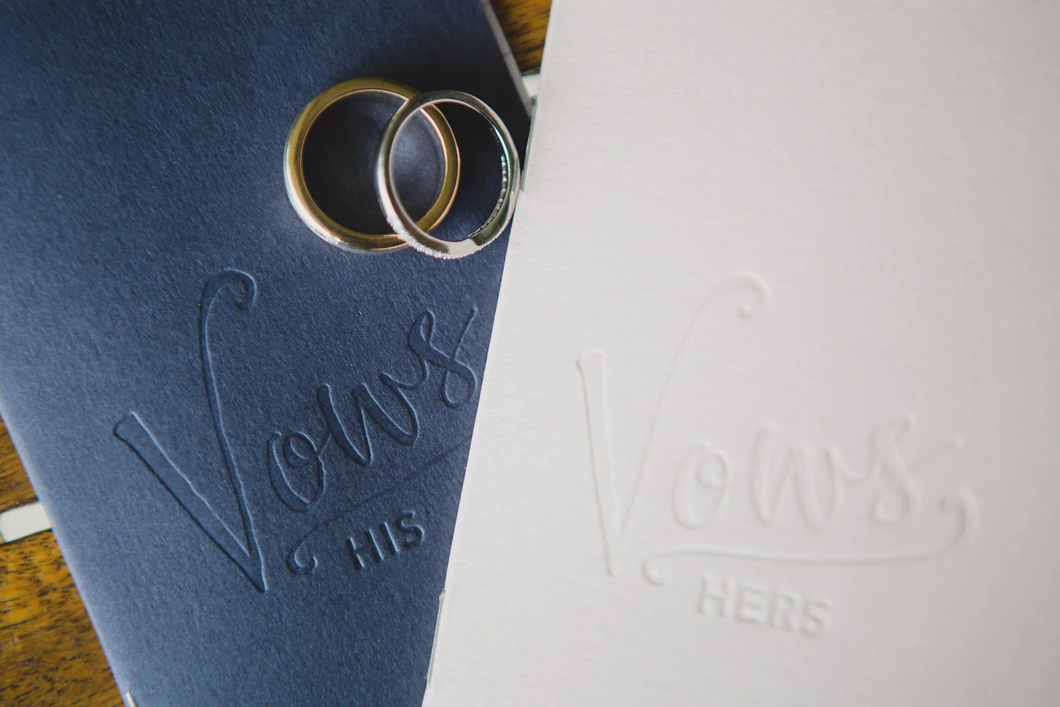 Our vow booklets, available in the shop .