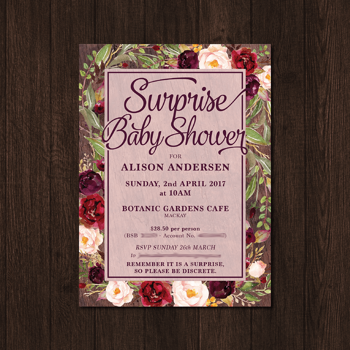 Surprise Baby Shower Invitation