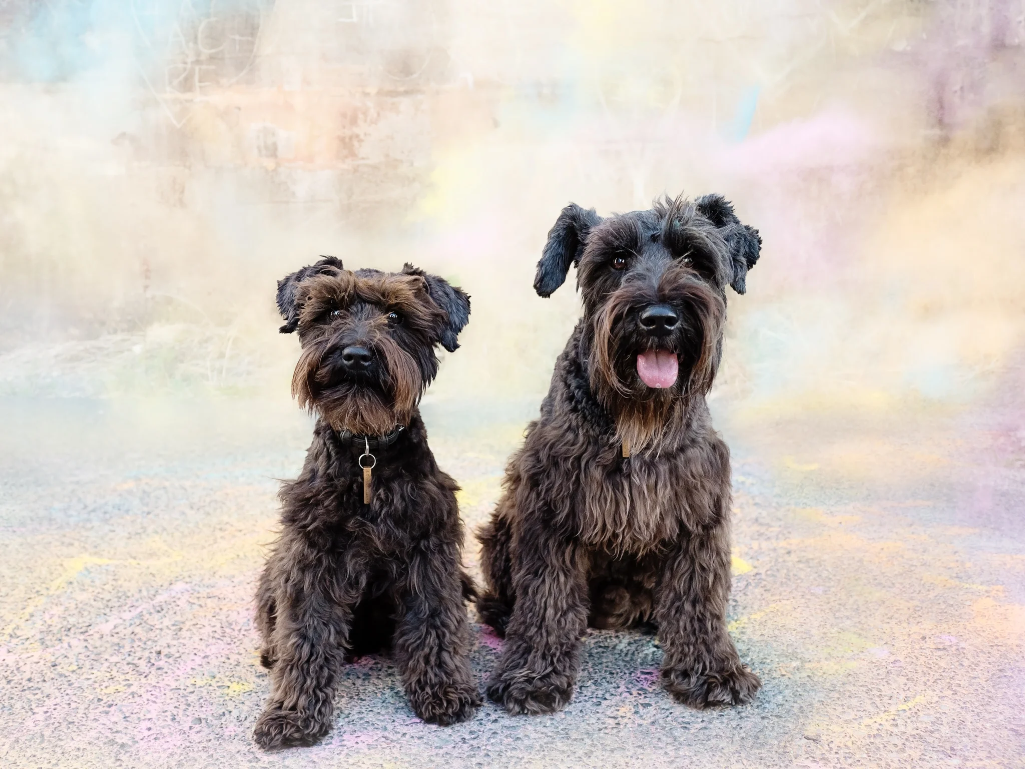 Axle-Violet-Mini-Dog-Session-Mackay-Laneways-with-chalk.jpg