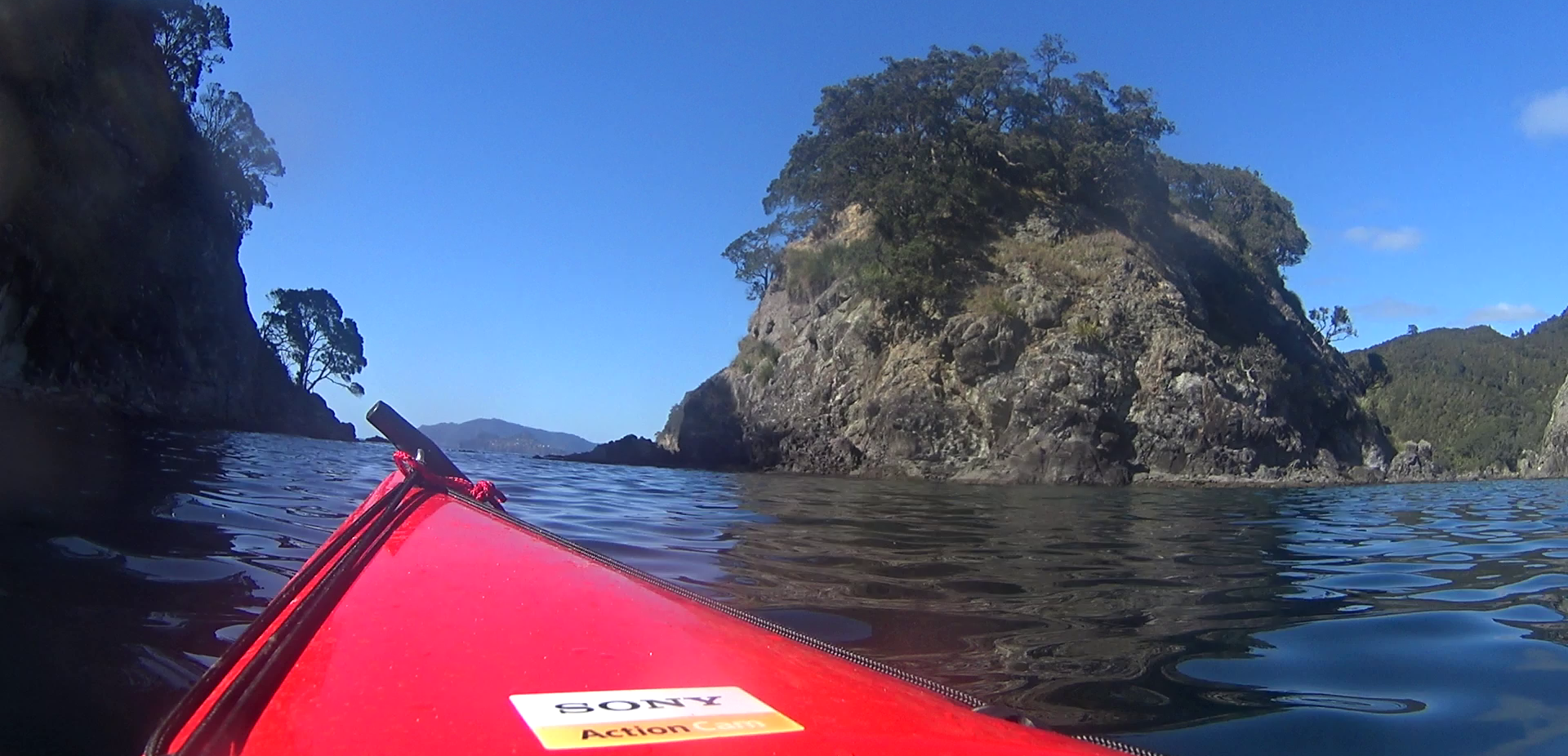 Waipapa Island on the left