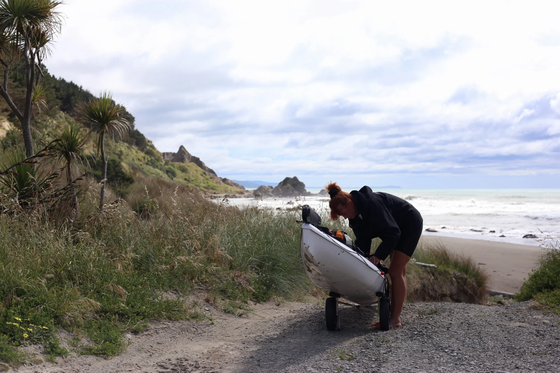 Red getting Louise packed up for a paddle