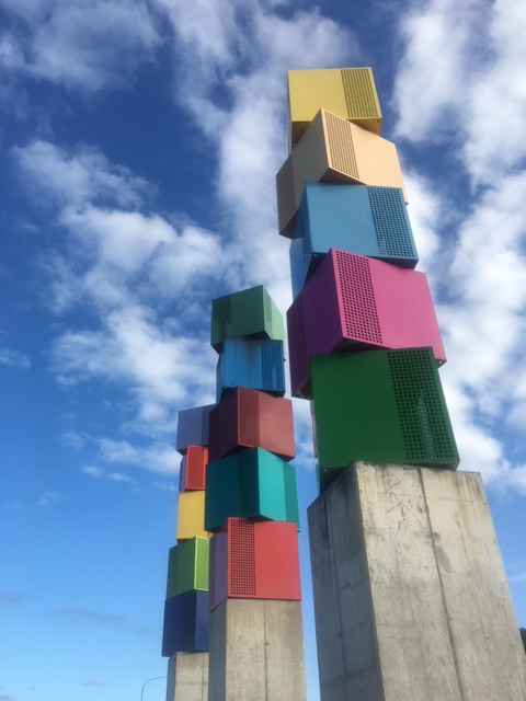 One of the many water front sculptures