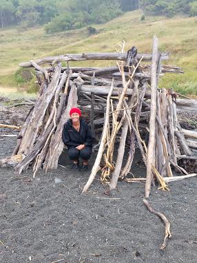 Cool beach driftwood bivvie