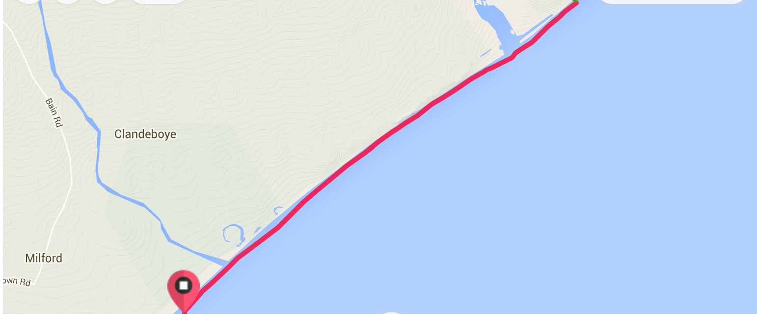 Distance: 14.15 km Time: 2 :04: 50 Avg Speed: 6.8kph Calories: 822