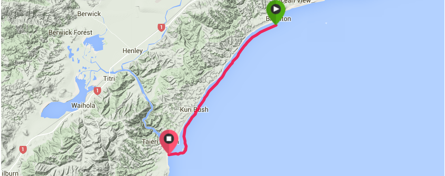 Distance: 17.02 km Time: 2 :17 :59 Avg Speed: 7.4kph Calories: 1007
