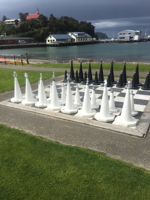 Recycled chess set in Oban