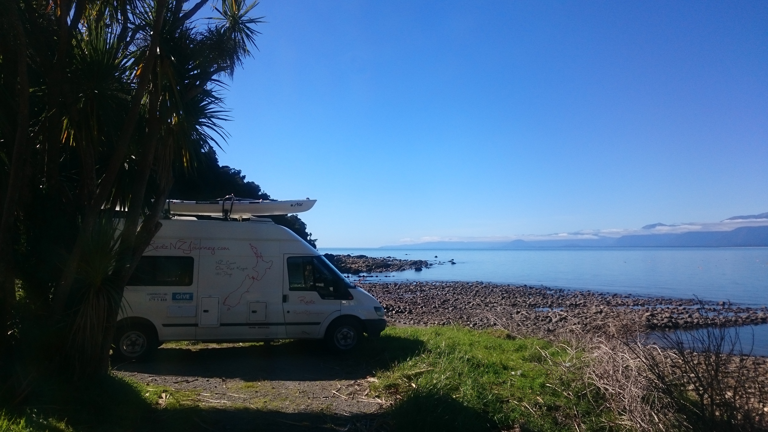 Cuzzie waiting at Jackson Bay