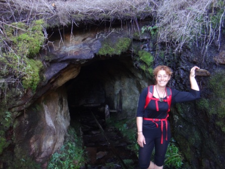 Mine entrance, sunny and bright today when hiking.