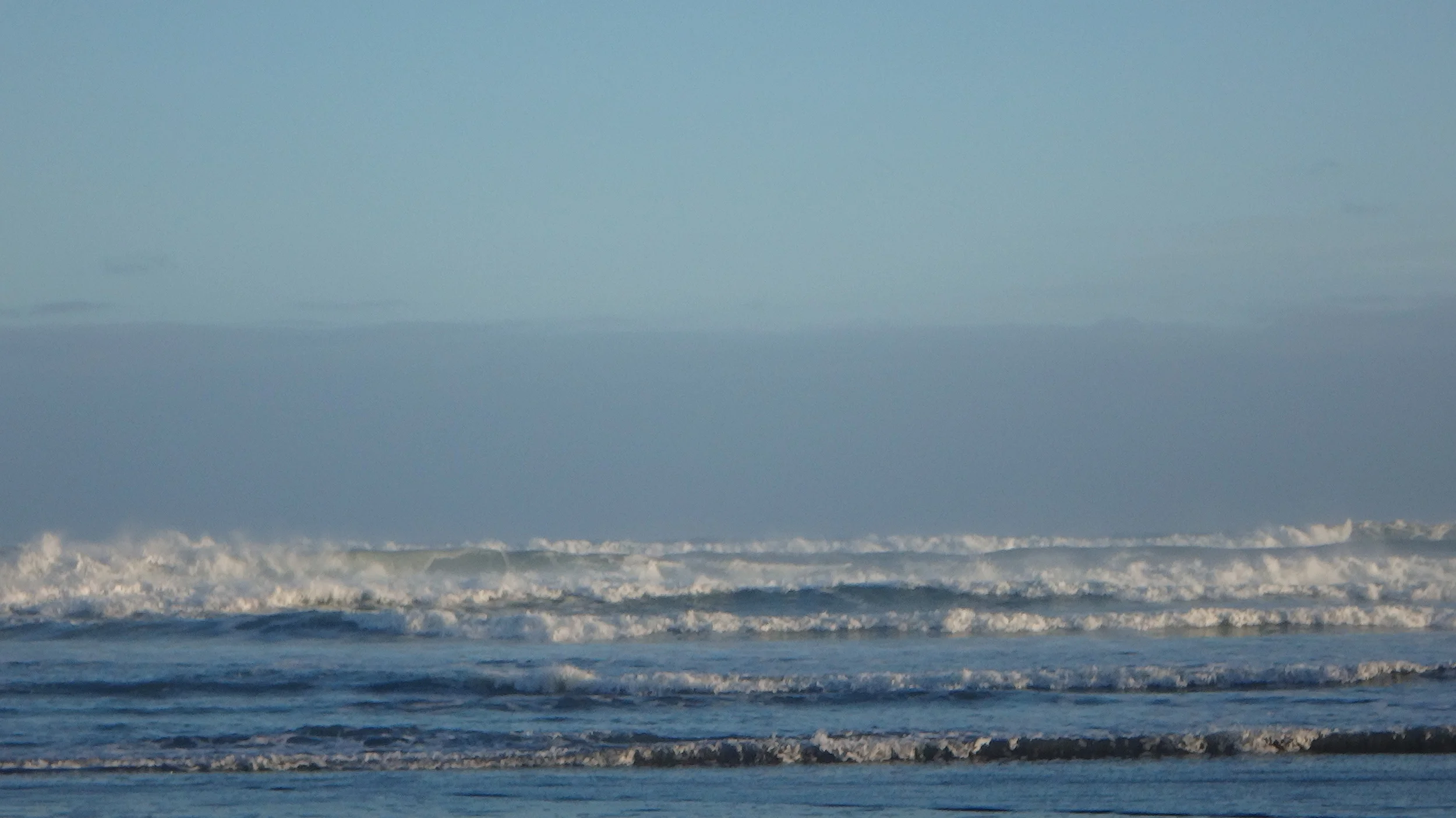 Another bluebird day with waves.