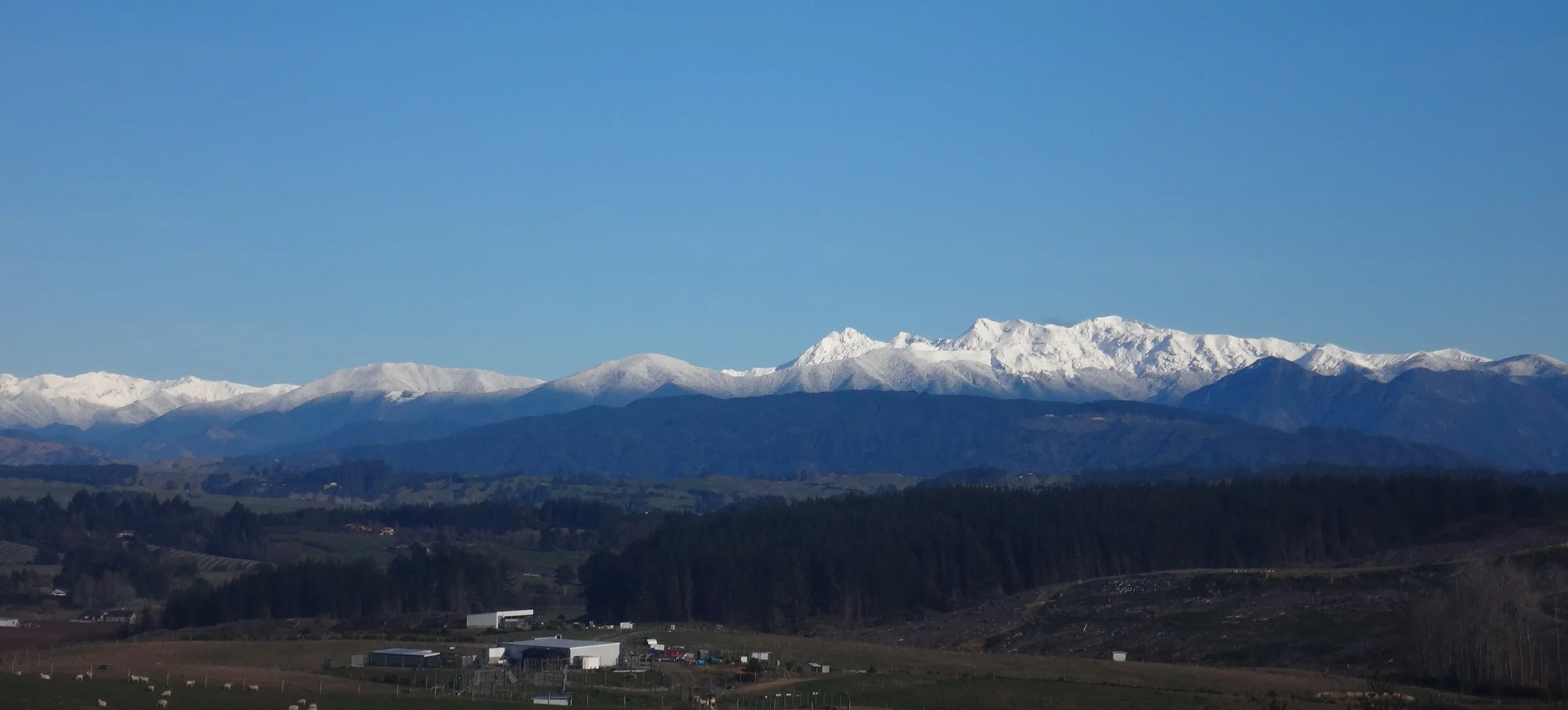 Icing sugar covered hills.