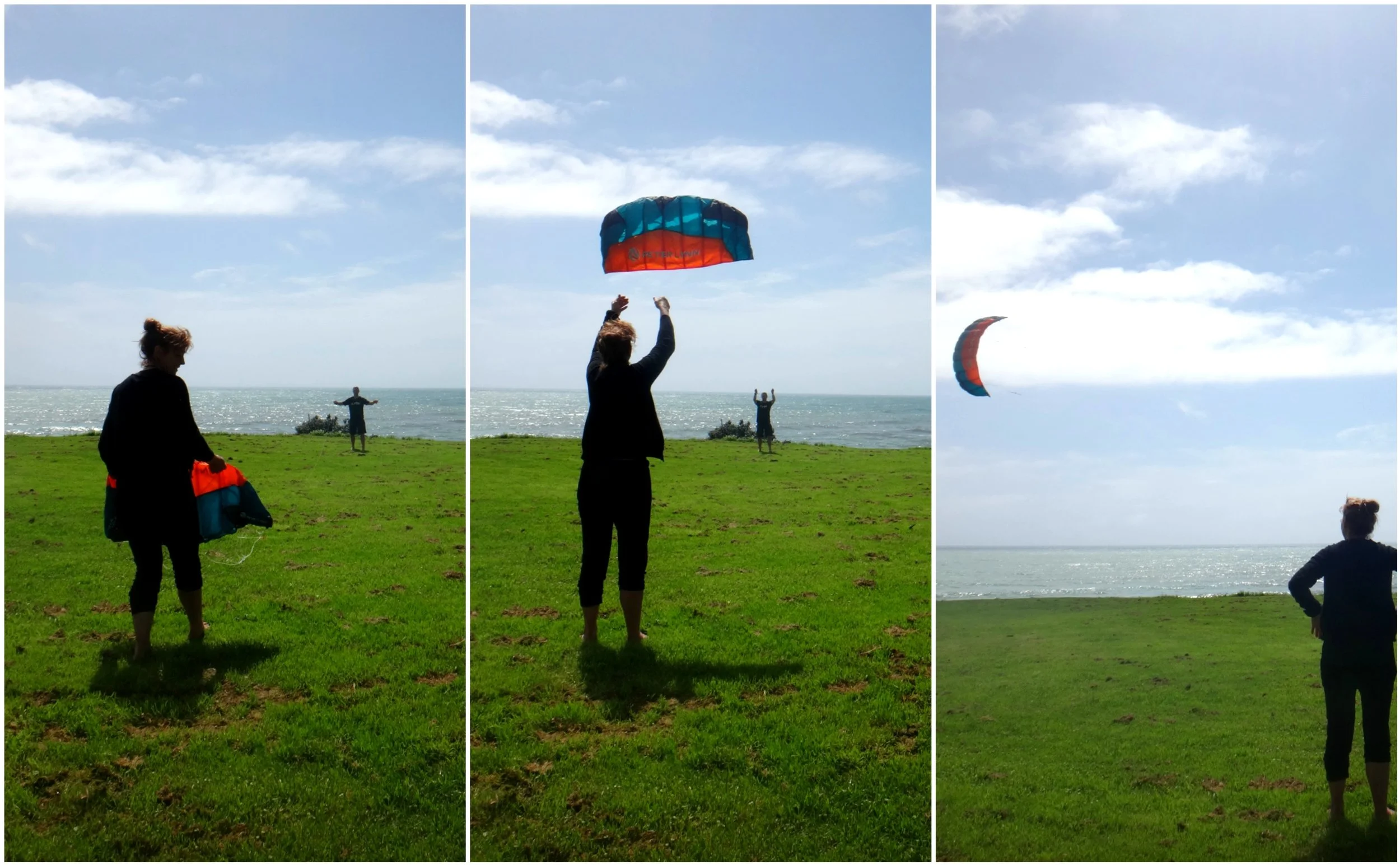 Kite flying with Jason.