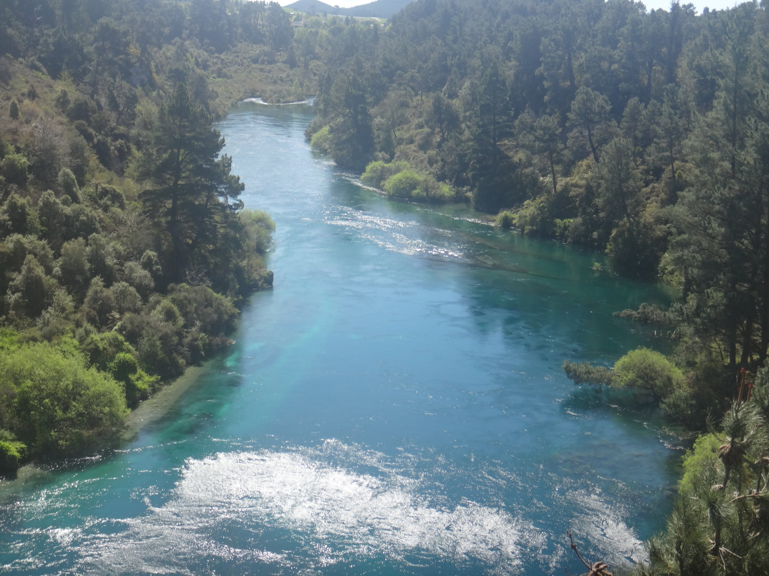 Taupo River waters.