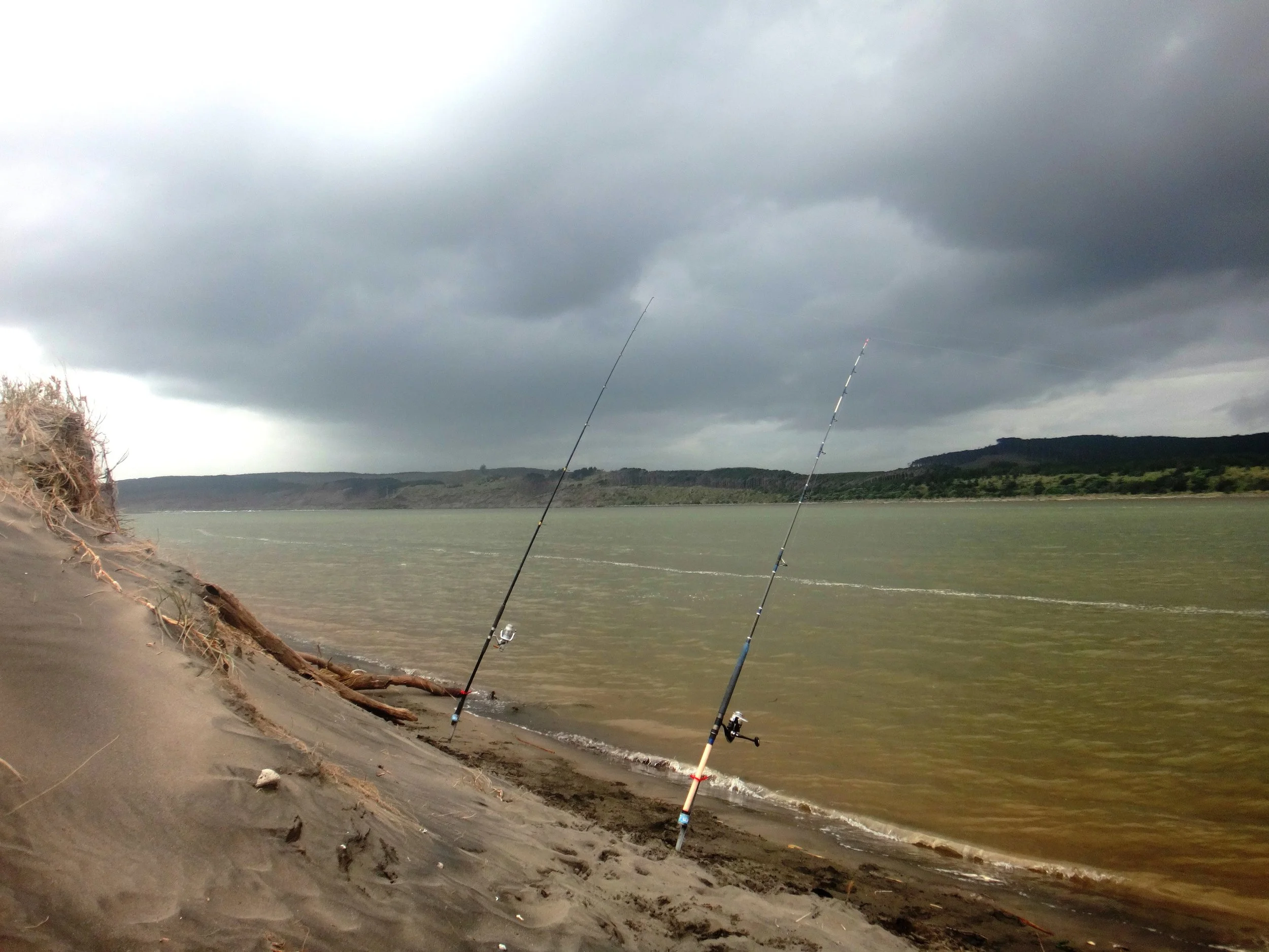 The only calm moment of our fishing.