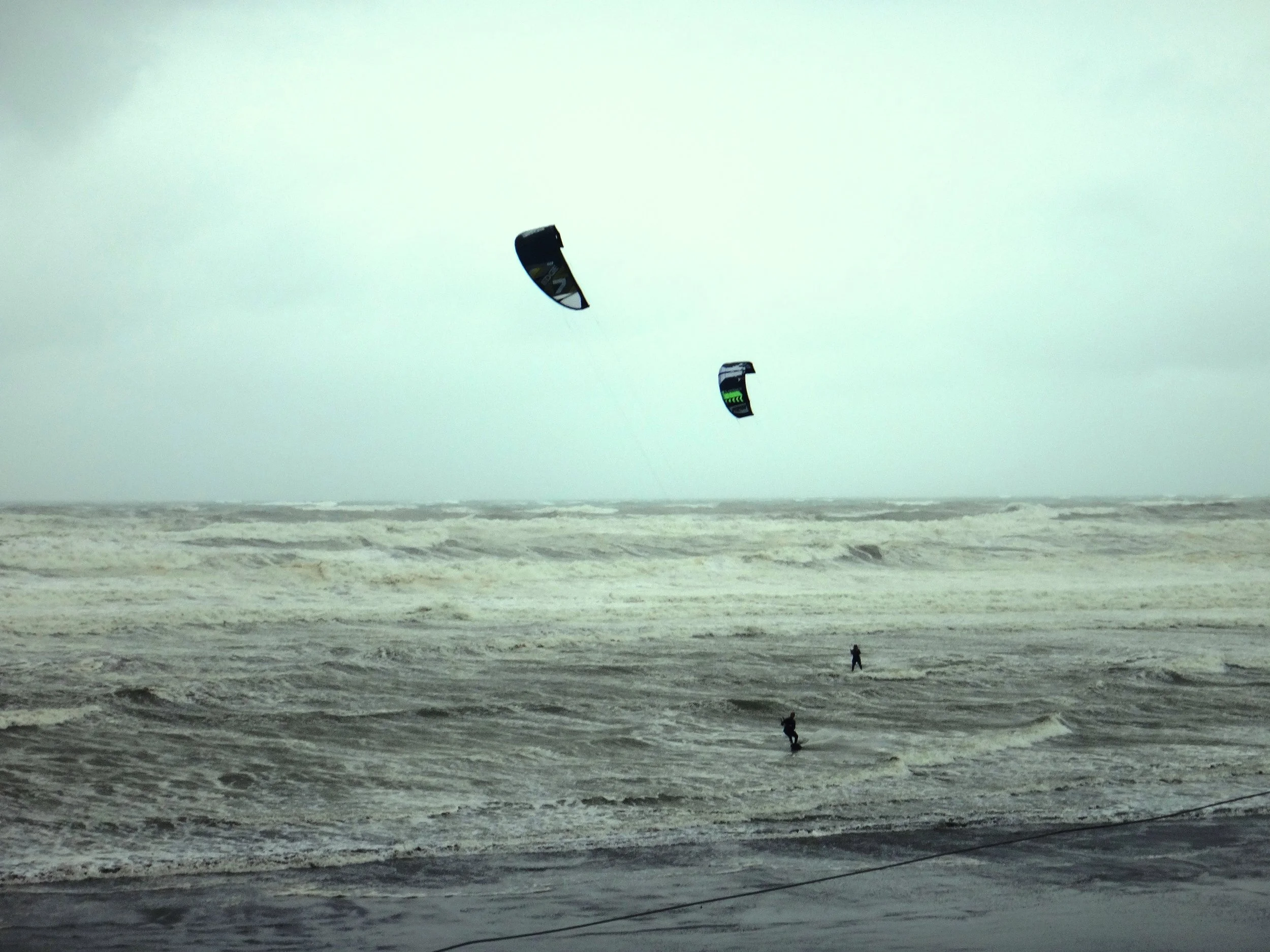 Kitesurfers at Sunset Beach.