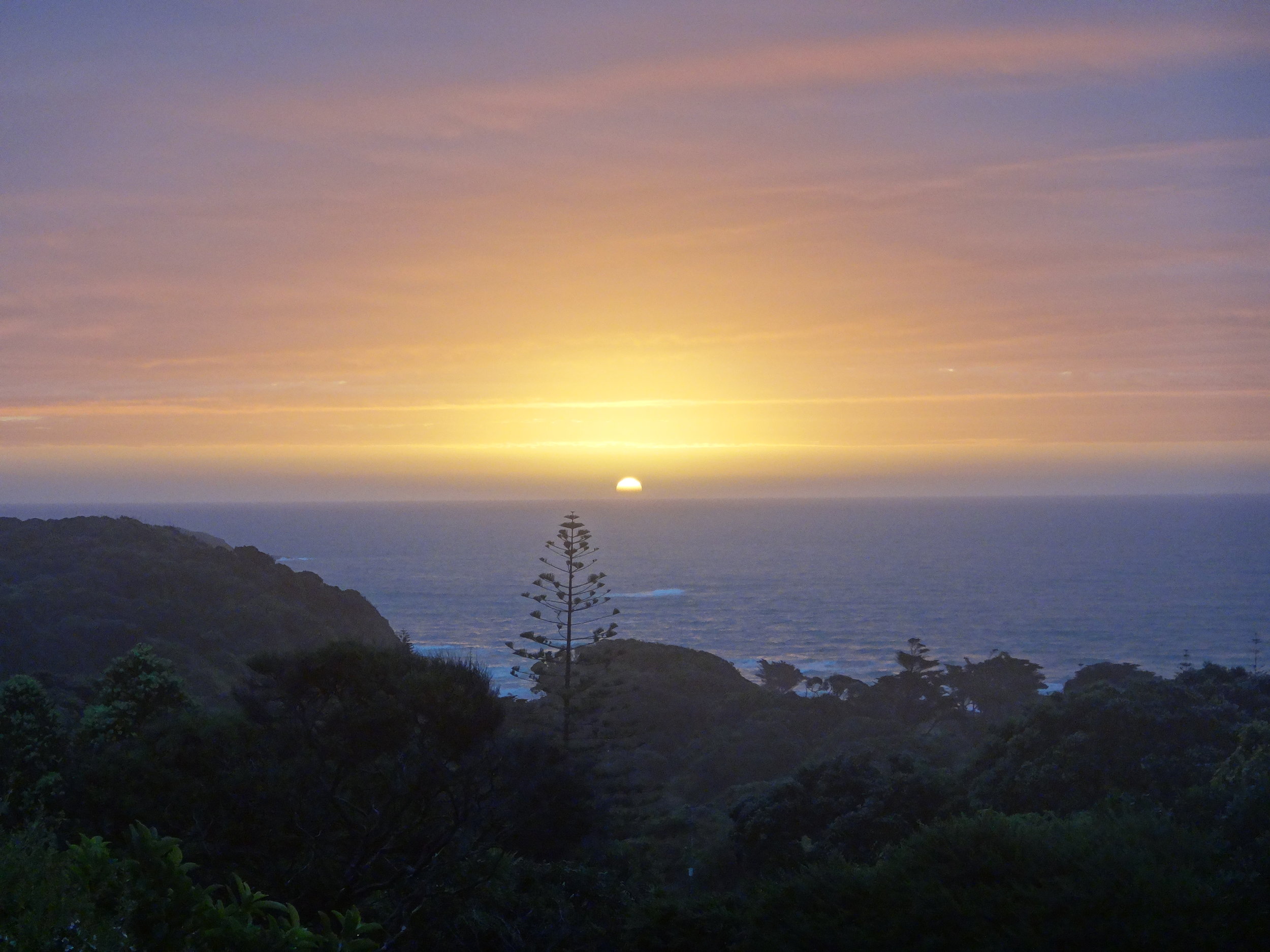 Goodnight from Murawai. Where we are staying tonight.