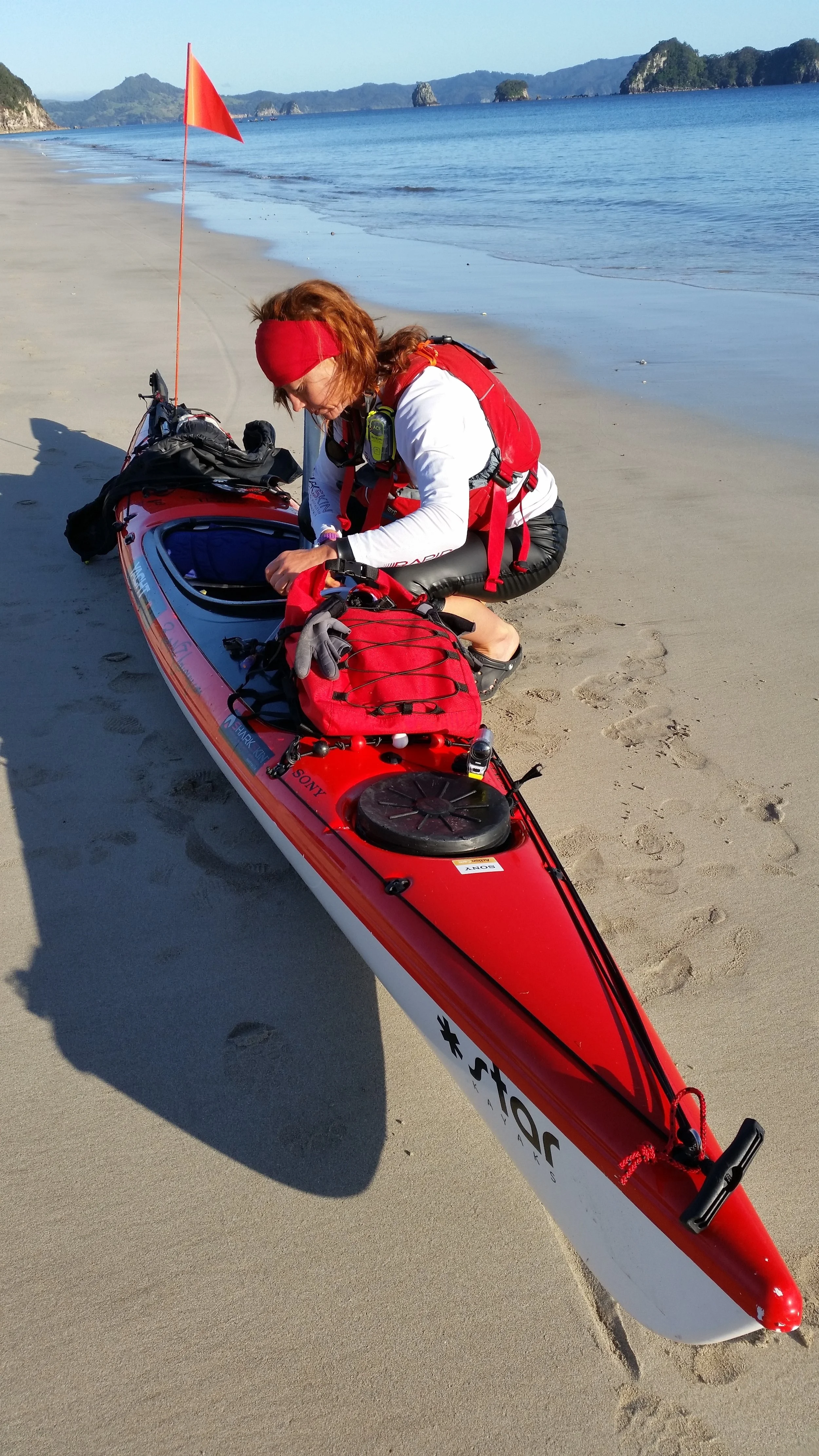 Thelma & Red... ( oh how I adored this little Red kayak)..