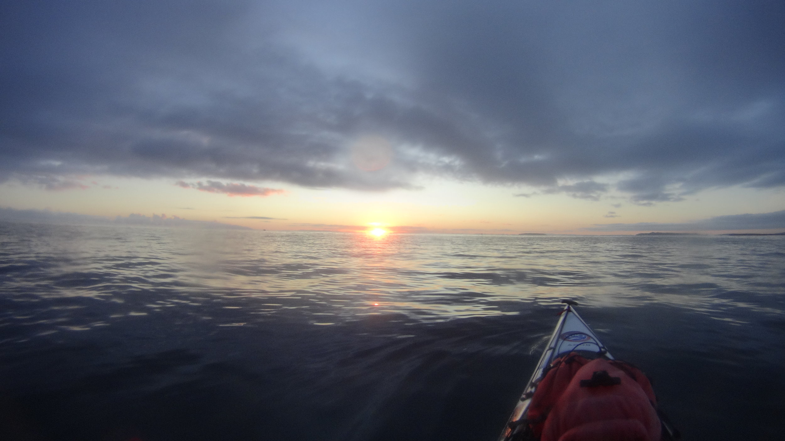 The best time of the day for paddling.