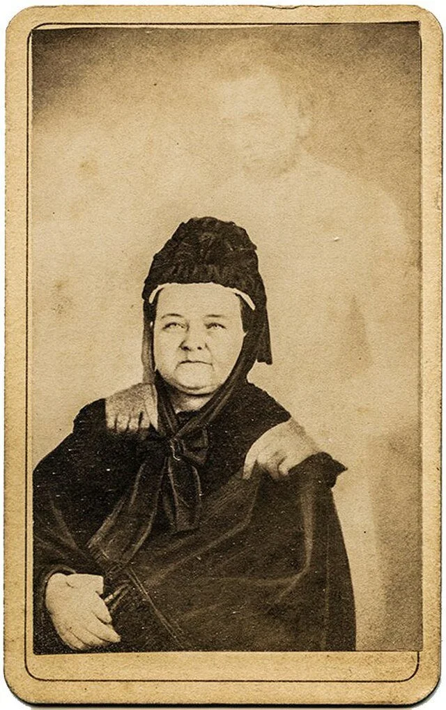 William H. Mumler spirit photograph of Mary Todd Lincoln, circa 1872