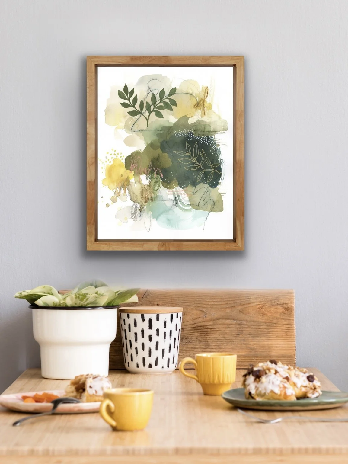 Natures Gold I-original watercolour and mixed media painting by Laura Horn.