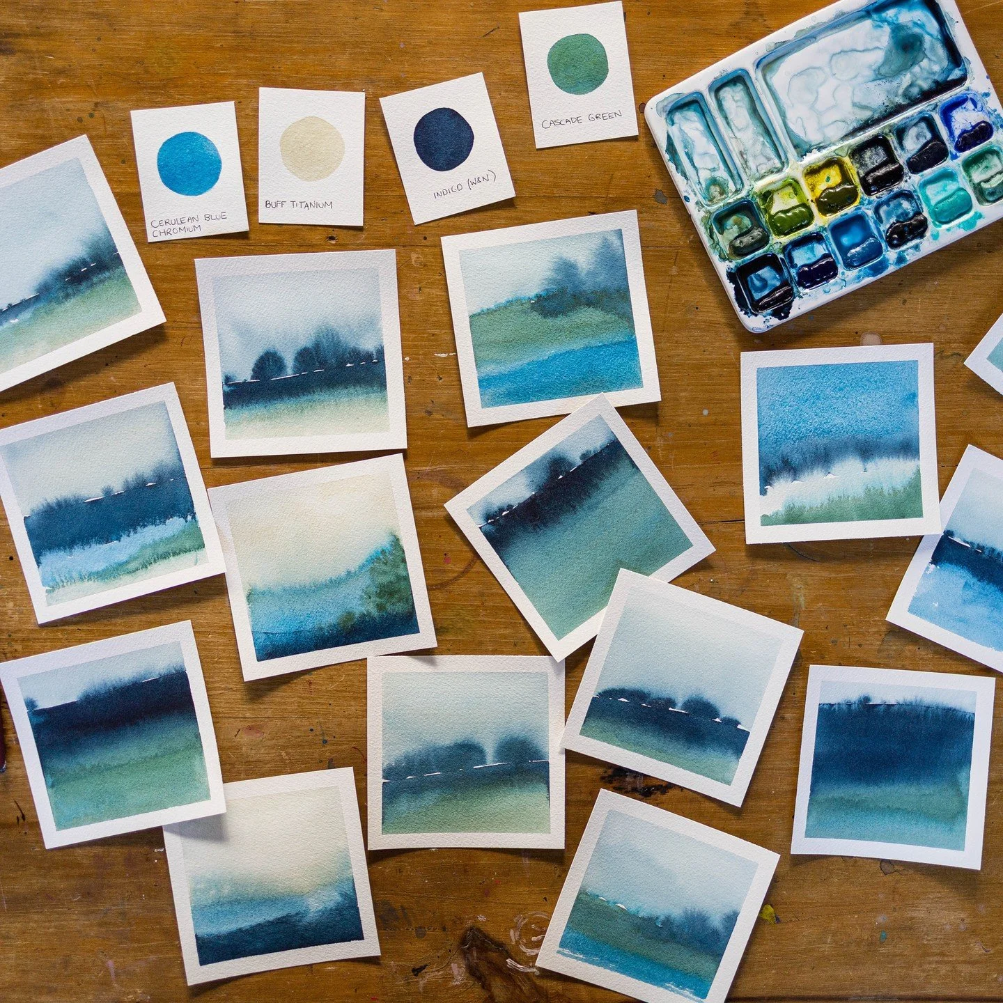 Once you start, you won&rsquo;t want to stop 🎨 There&rsquo;s so much to discover when you limit your palette and play with a shifting horizon.

My new course, Painted Horizons, starts in just 2 days, and we have such a lovely group coming together t