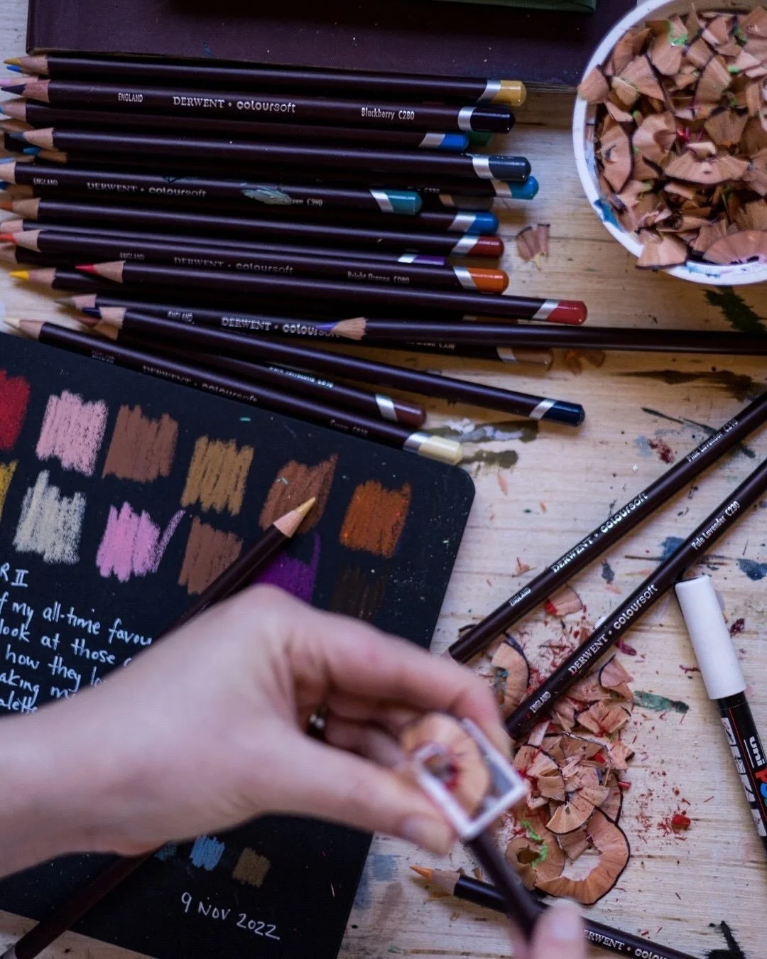 Sometimes I wonder how I&rsquo;ve kept the art spark going all these years. But then I look back through my camera roll and notice how many quiet, nourishing things happen behind the scenes.
⠀⠀⠀⠀⠀⠀⠀⠀⠀
sharpening a pencil or two
setting up my space fo