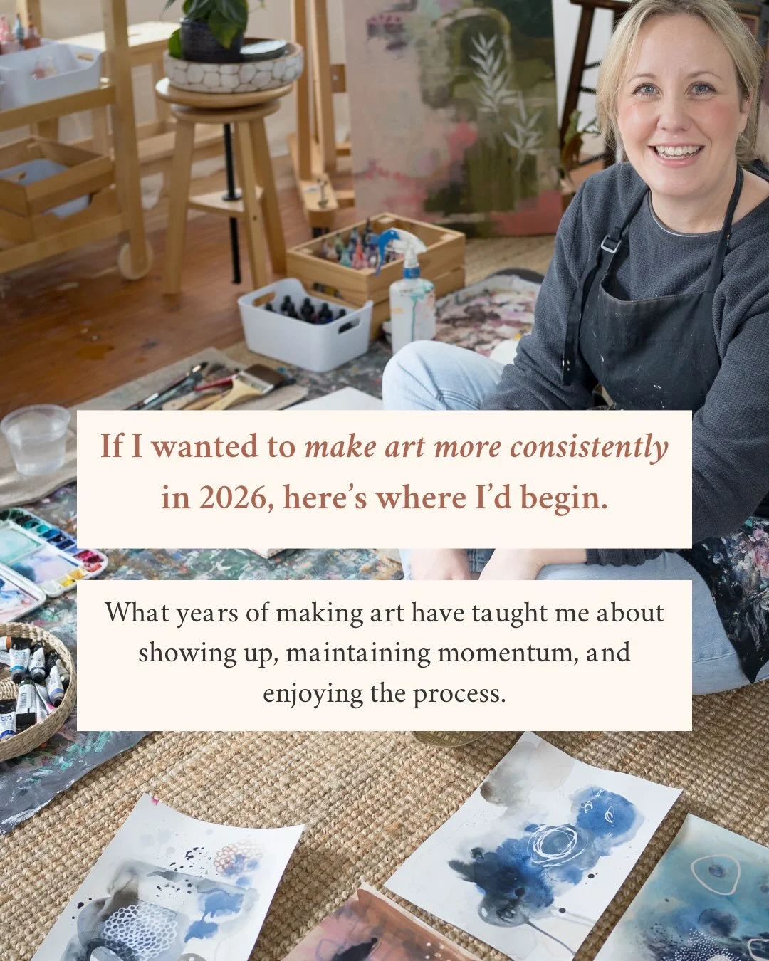 What&rsquo;s one shift you&rsquo;re making this year to support your art practice? 

#artpractice #makemoreart #carveoutimeforart #arttips #artisticlife