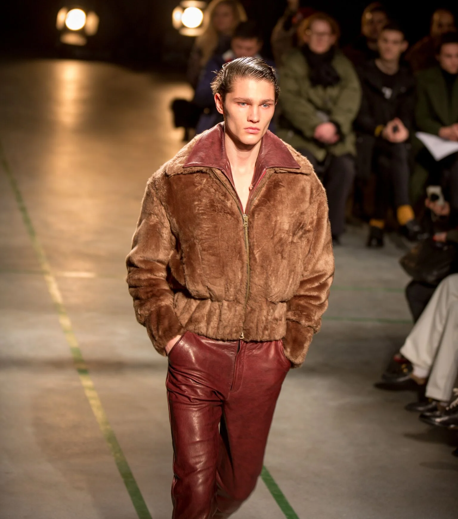 Shearling bomber jacket 