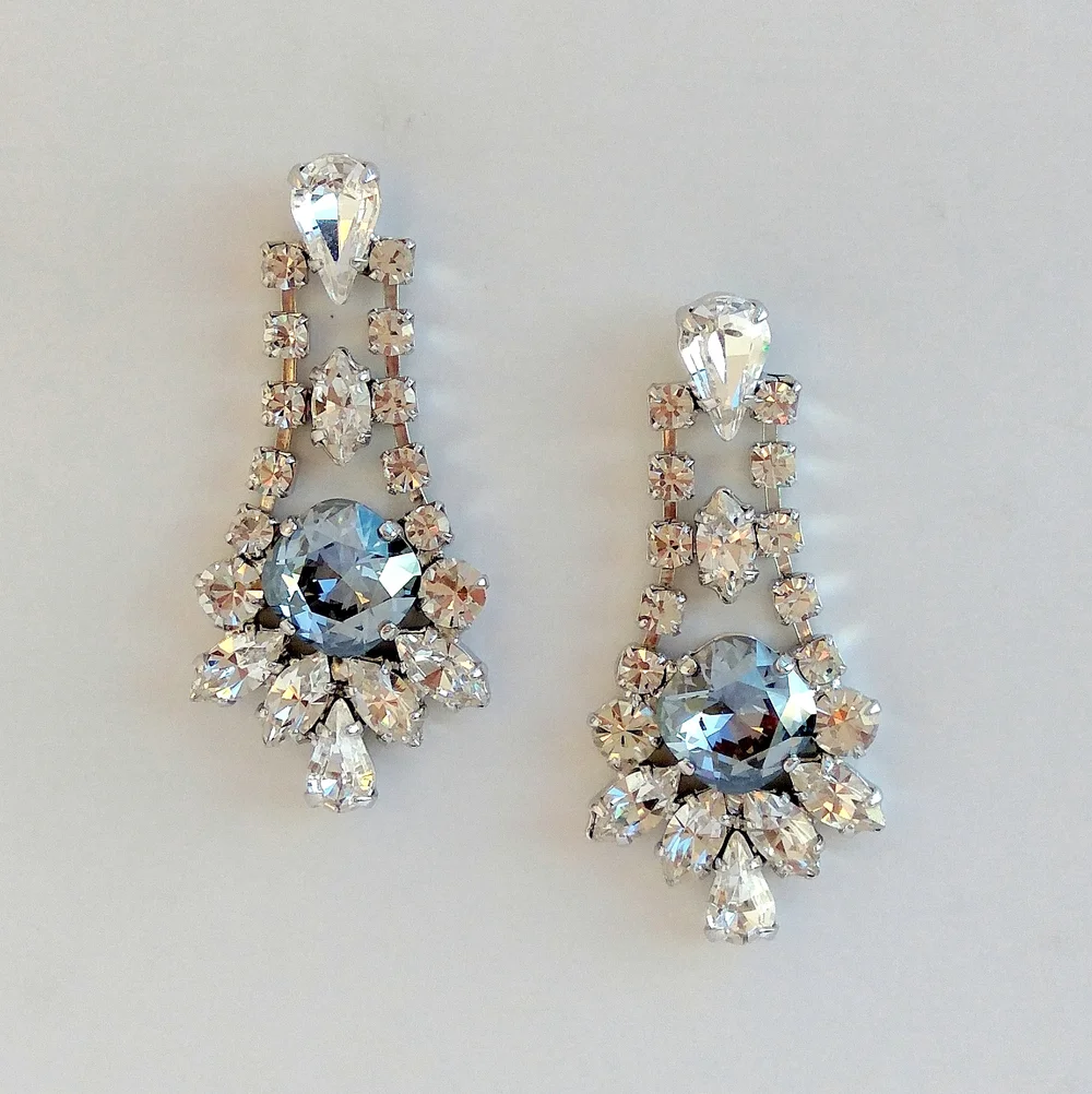 ISADORA Cushion-Cut Dangle Crystal Earrings — M DUPELLE