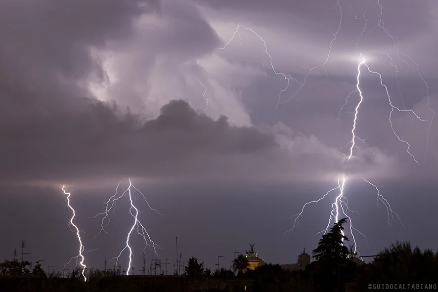 Lightning storm over Rome