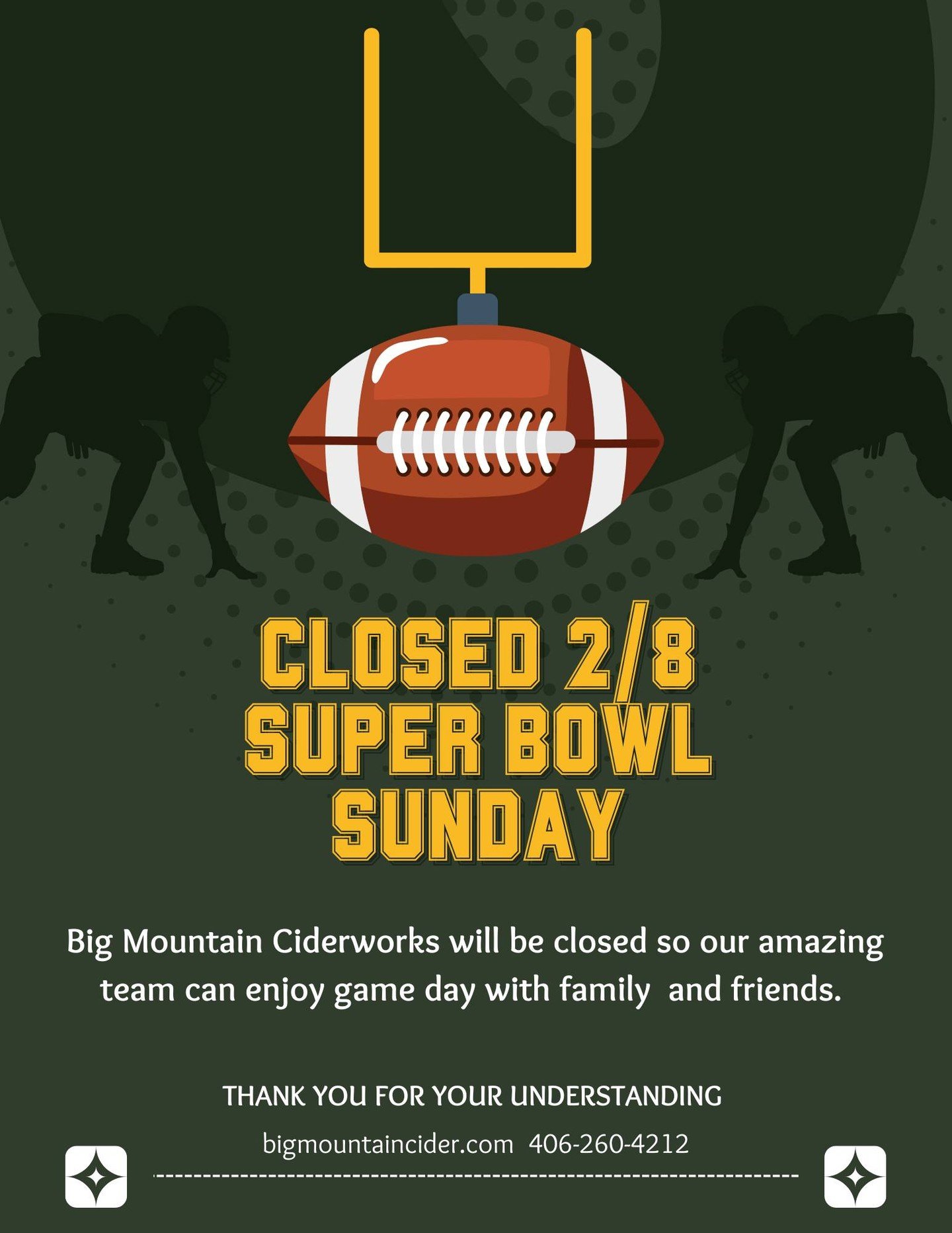 Go Team! Thank you for your understanding, the BMC crew.