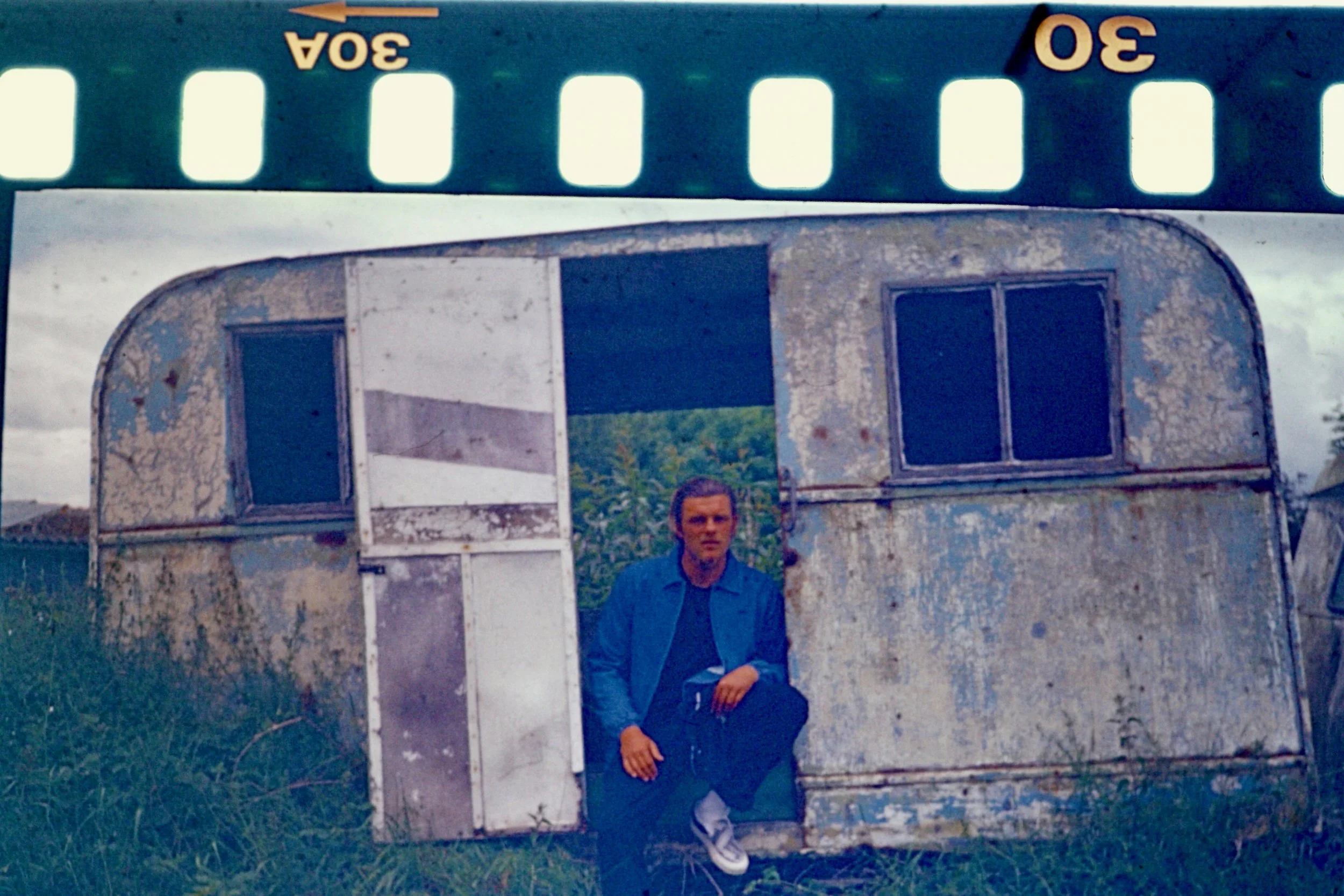 We found an old disused caravan, a perfect surf shack.