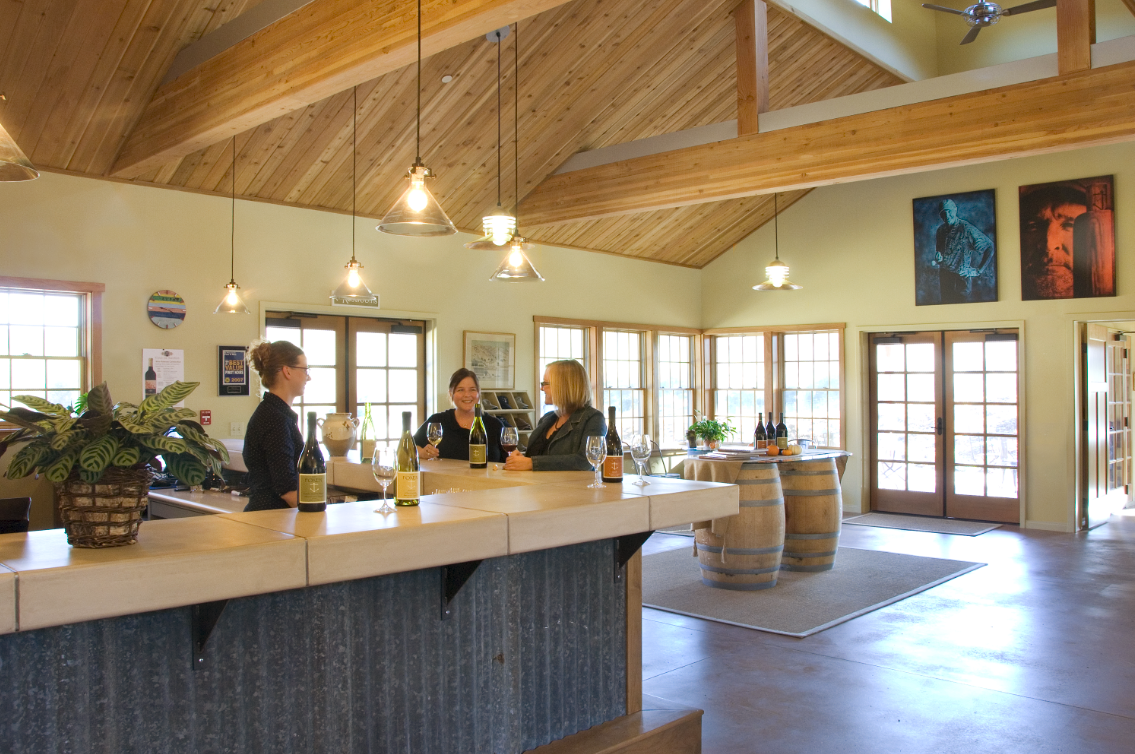 The hospitality building at Foxen Winery.