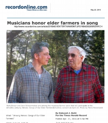 We co-produced this wonderful project for the Rondout Valley Growers Association and SageArts. CLICK to see the whole article.