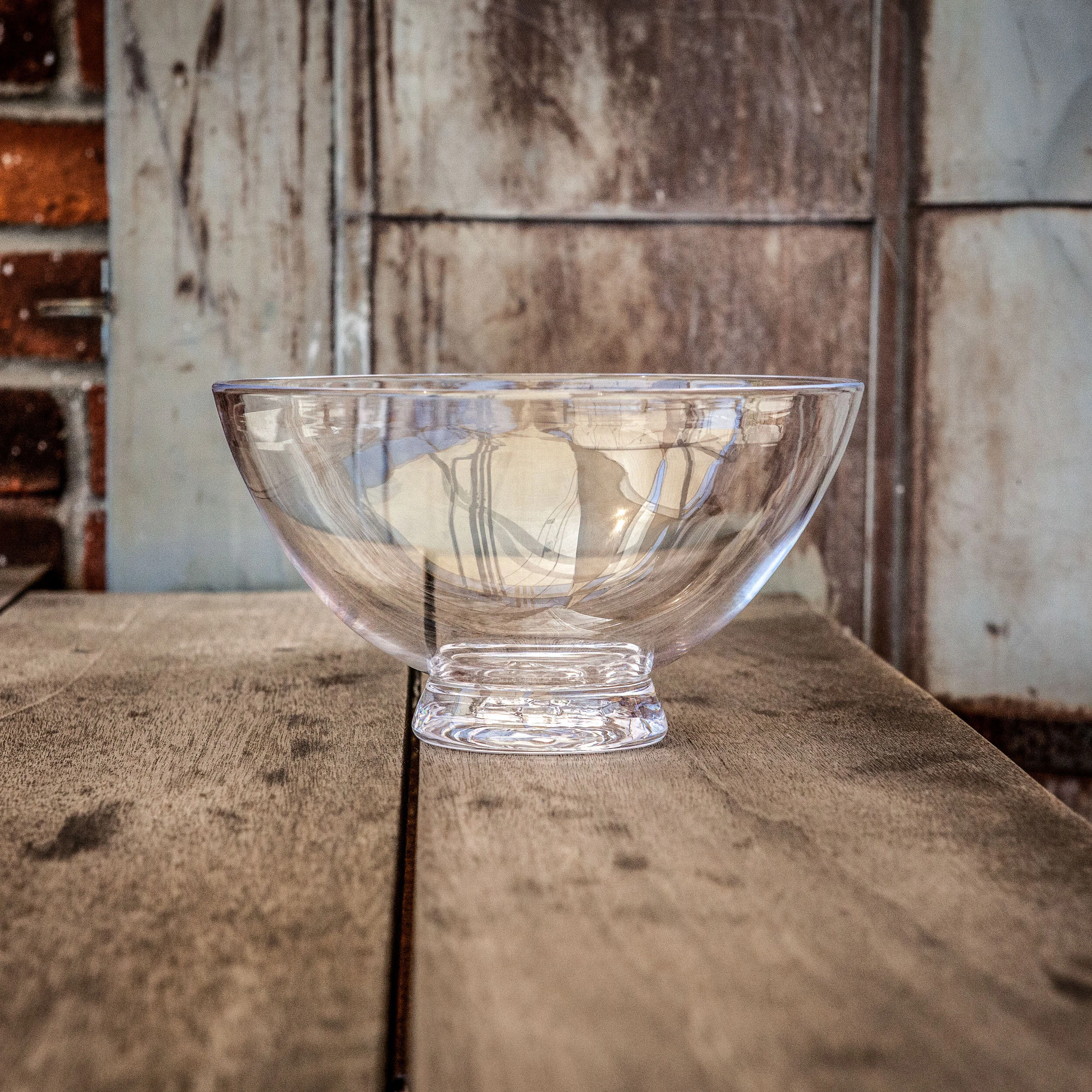 The Classic Bowl - Vermont made hand-blown glass bowl on a table