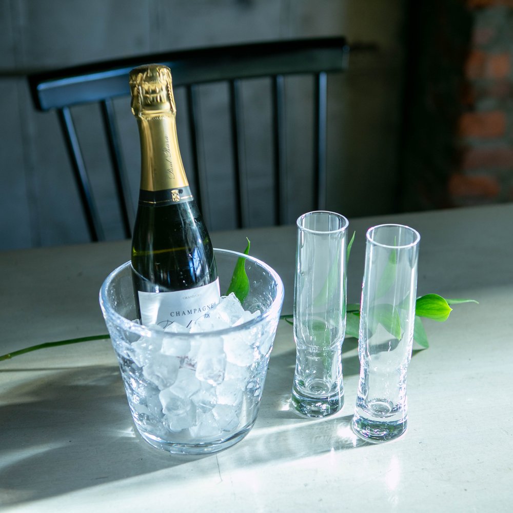 Hammered Handcrafted Stemless Champagne Flutes
