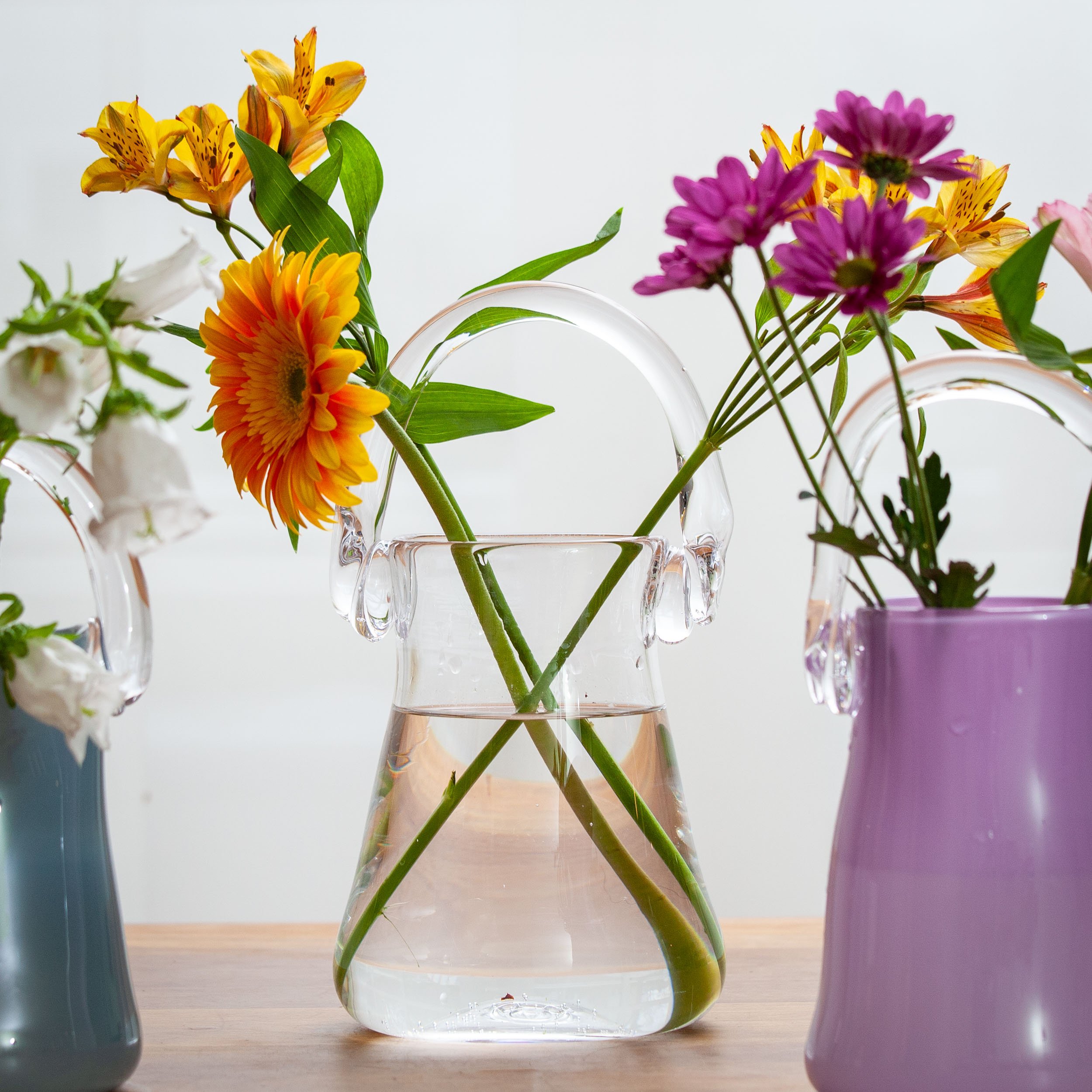 Glass Vase "Bloom Tote"