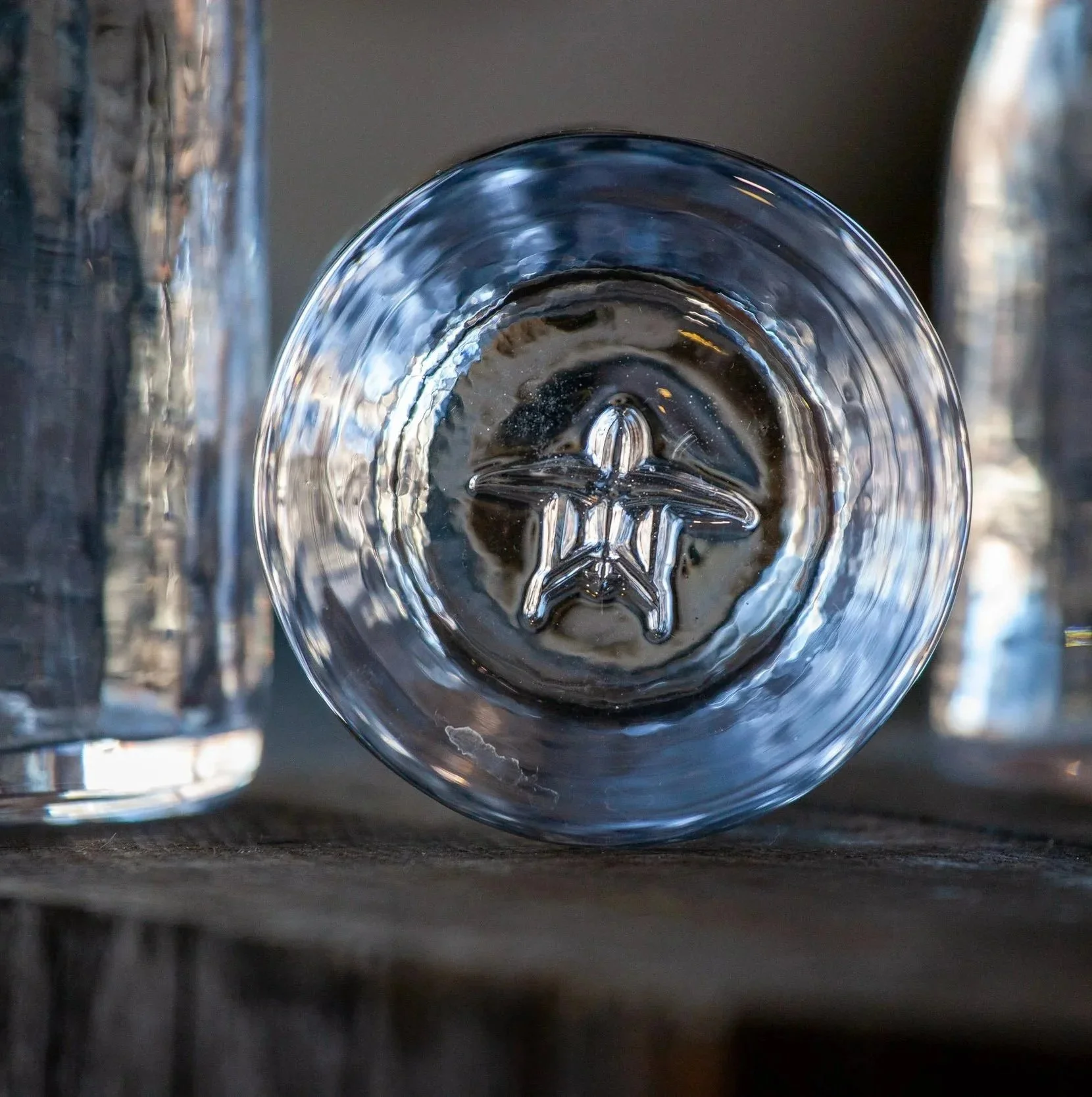 Hammered Rocks Glass