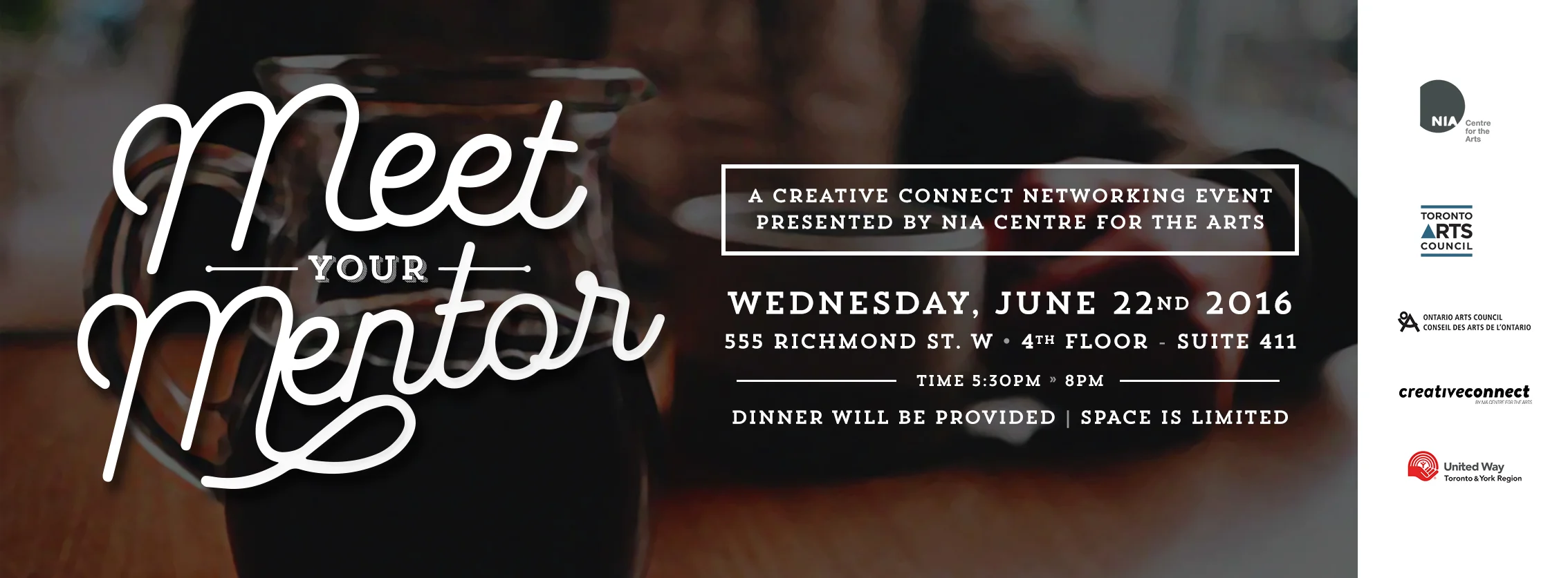 Meet Your Mentor is a networking event series for emerging artists seeking mentorship from a diverse group professionals working in creative industries (i.e. Entertainment Lawyer, International Photographer, Sales and Marketing Developer, Music Video Director, Creative Agency CEO, etc.). Each participant walks away with a wrapped book on business with an inspirational quote and additional prizes are drawn at random.