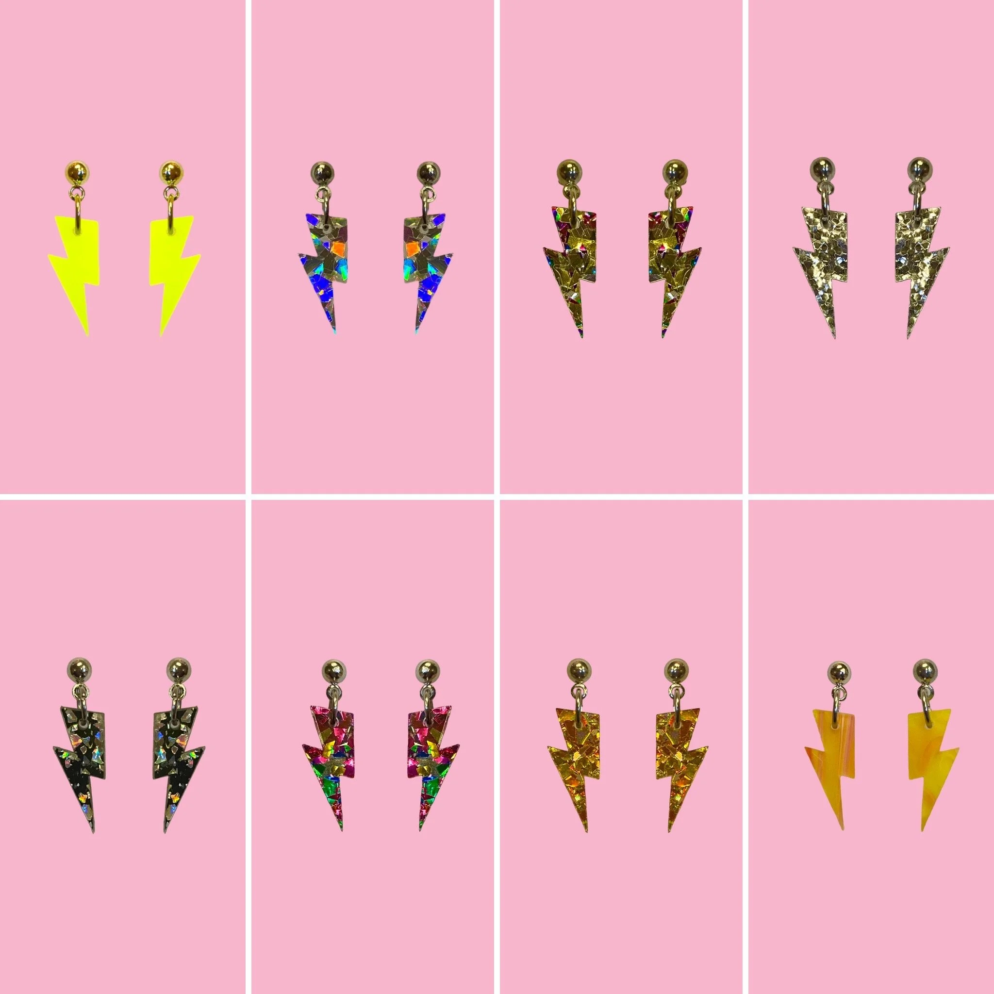 MINI LIGHTNING BOLTS - BALL STUD/HOOP)