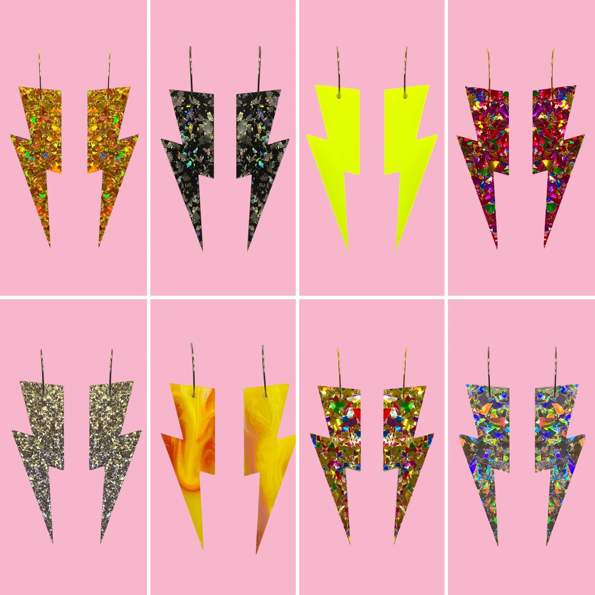 LARGE LIGHTNING BOLTS - (STUD/HOOP)