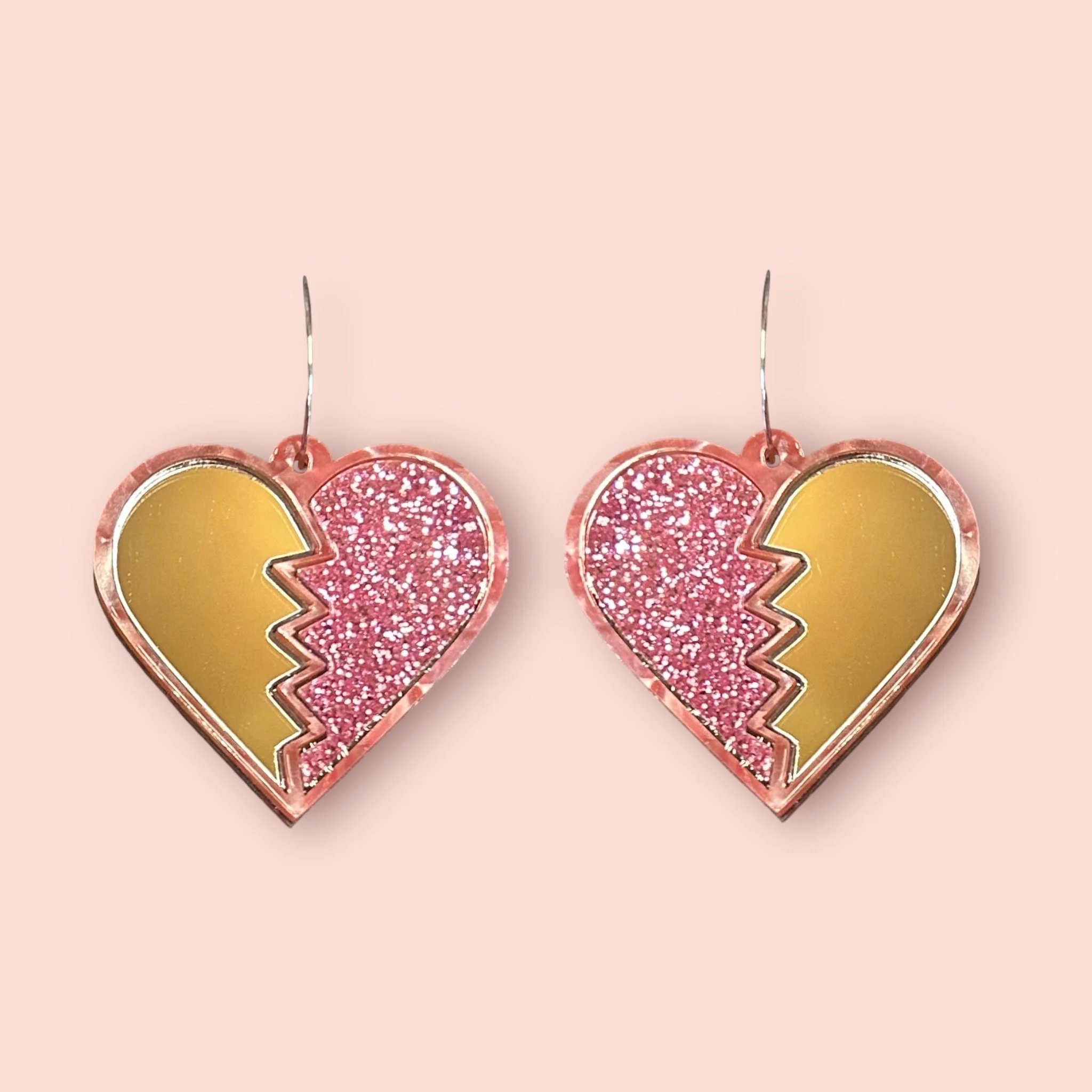 LARGE HEART BREAKER HOOPS (A)