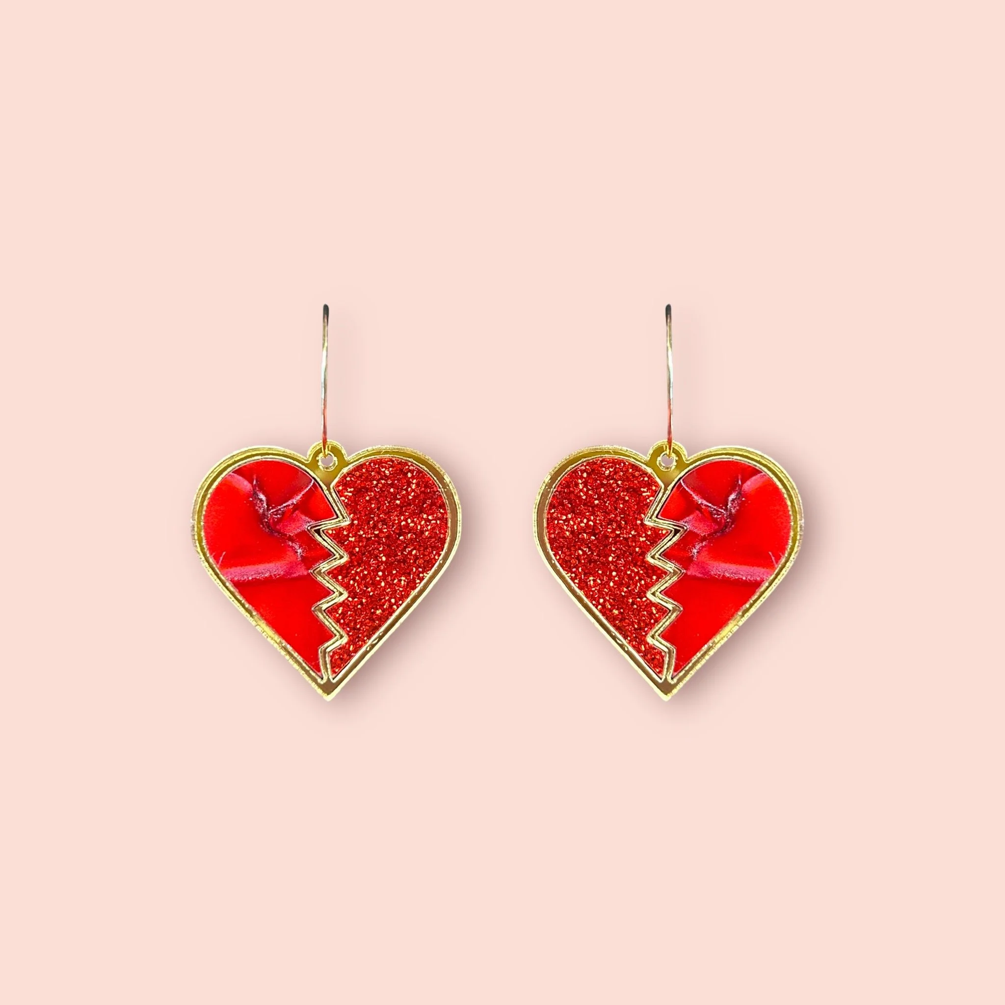 MEDIUM HEART BREAKER HOOPS (D)
