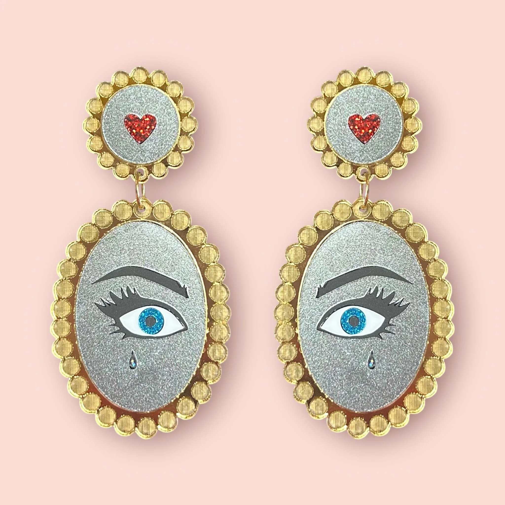 LOVERS EYE MEGA DANGLERS - ONE OFF PAIR (B)