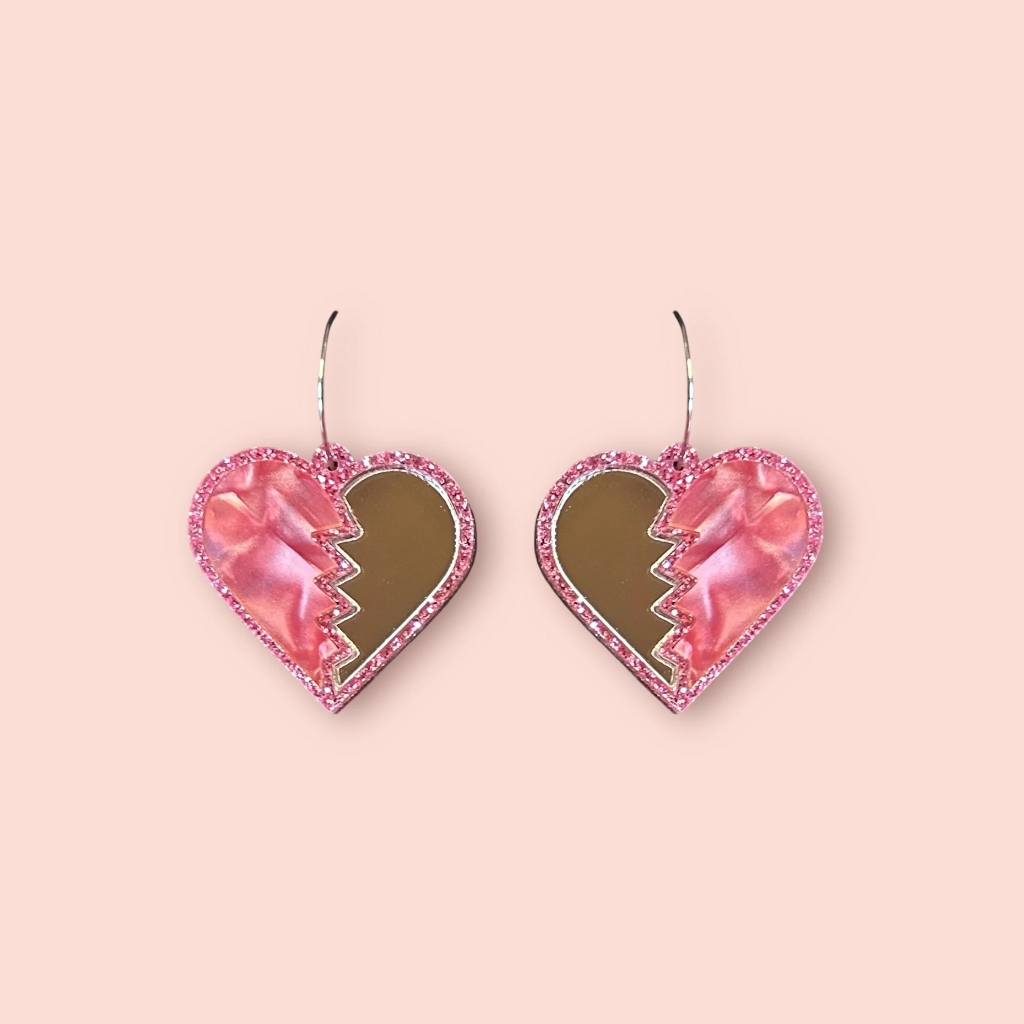 MEDIUM HEART BREAKER HOOPS (E) ONE OFF PAIR