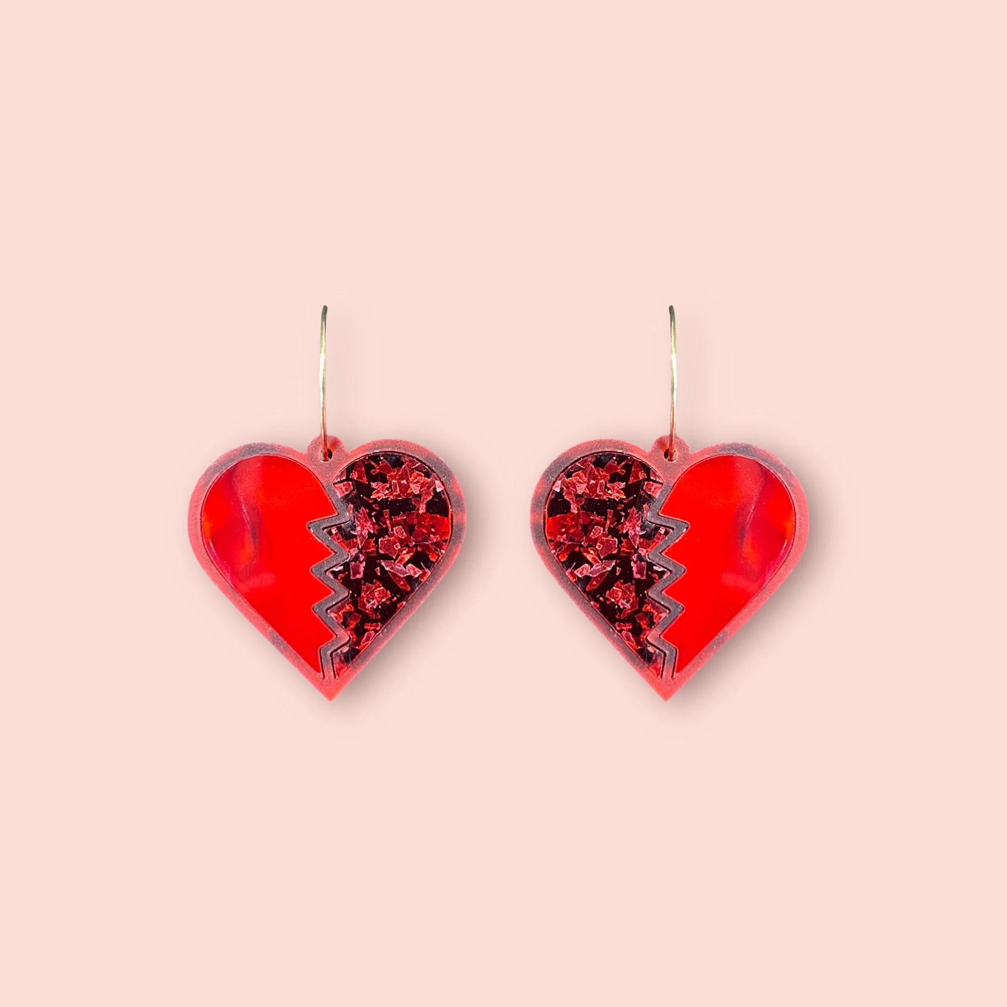 MEDIUM HEART BREAKER HOOPS (B)