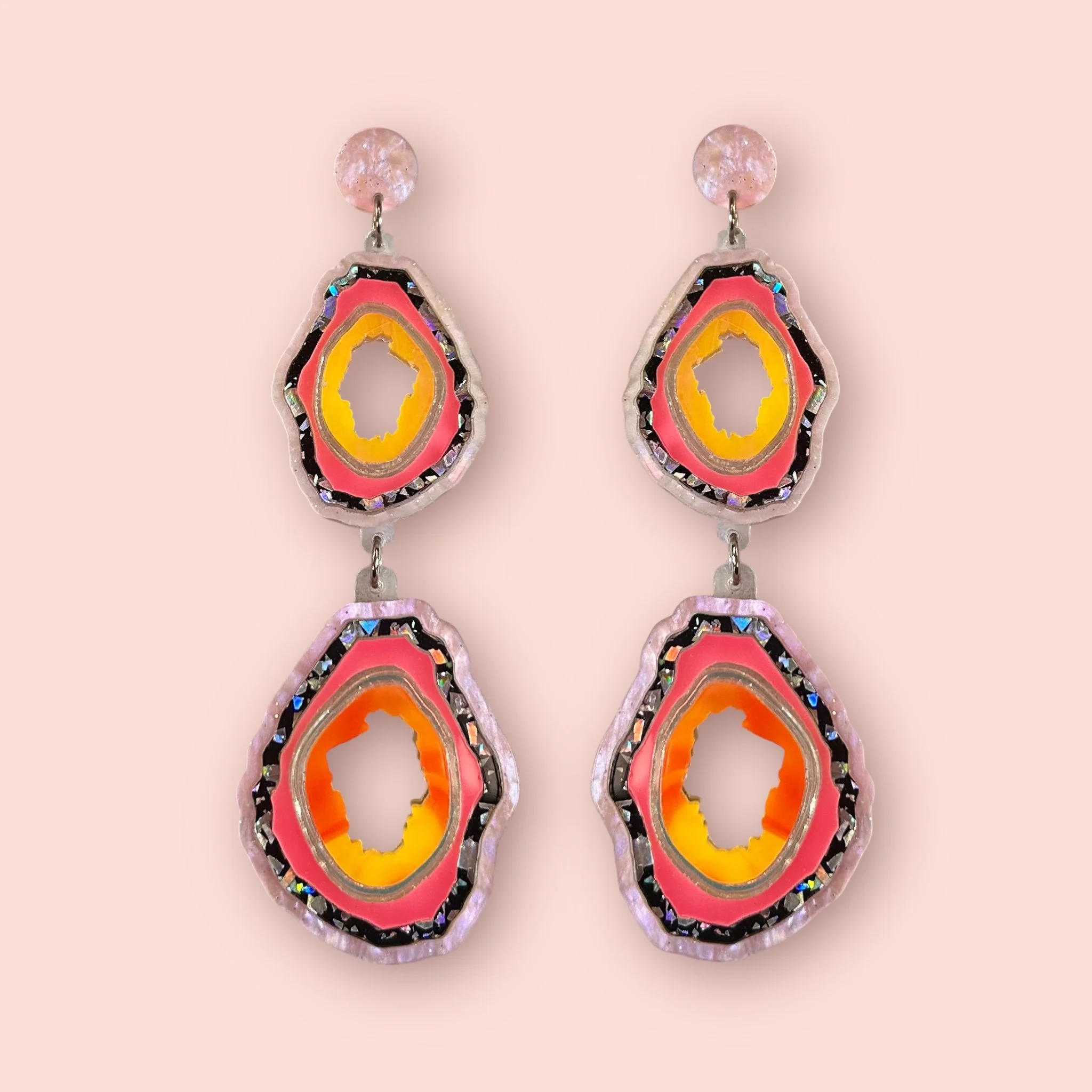 DOUBLE DROP GEODES (E) ONE OFF PAIR